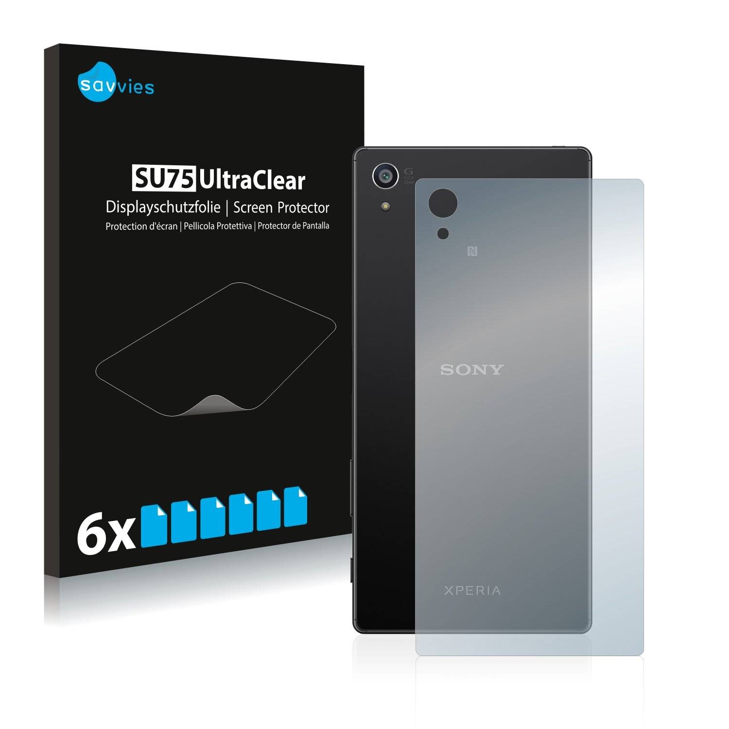 6x Savvies SU75 Displayschutzfolie für Sony Xperia Z5 Premium