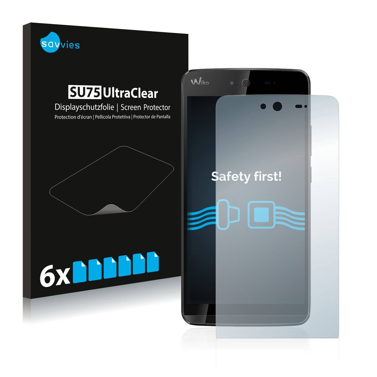6x Savvies SU75 Displayschutzfolie für Wiko Rainbow