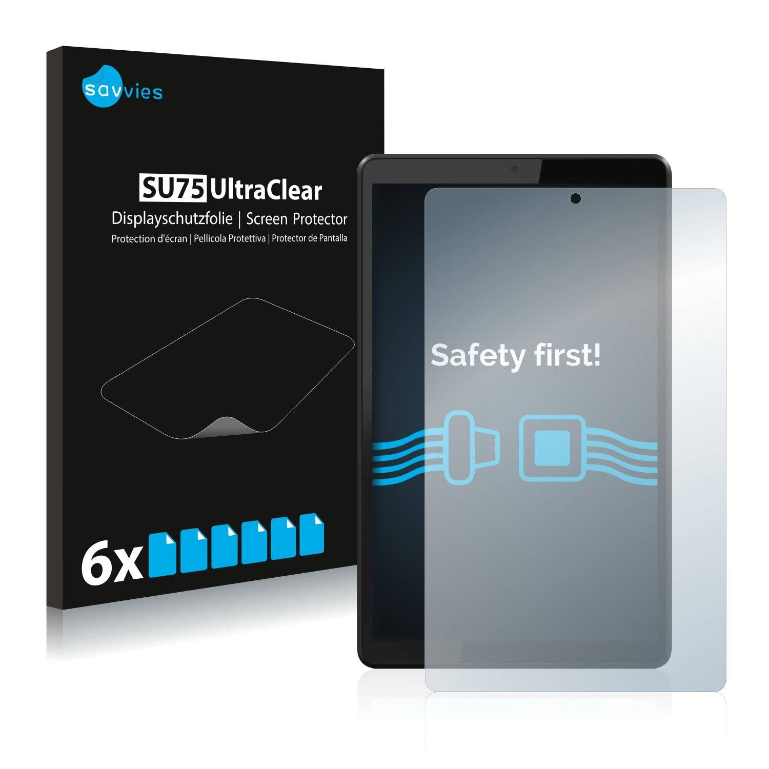6x Savvies SU75 Displayschutzfolie für Lenovo Tab