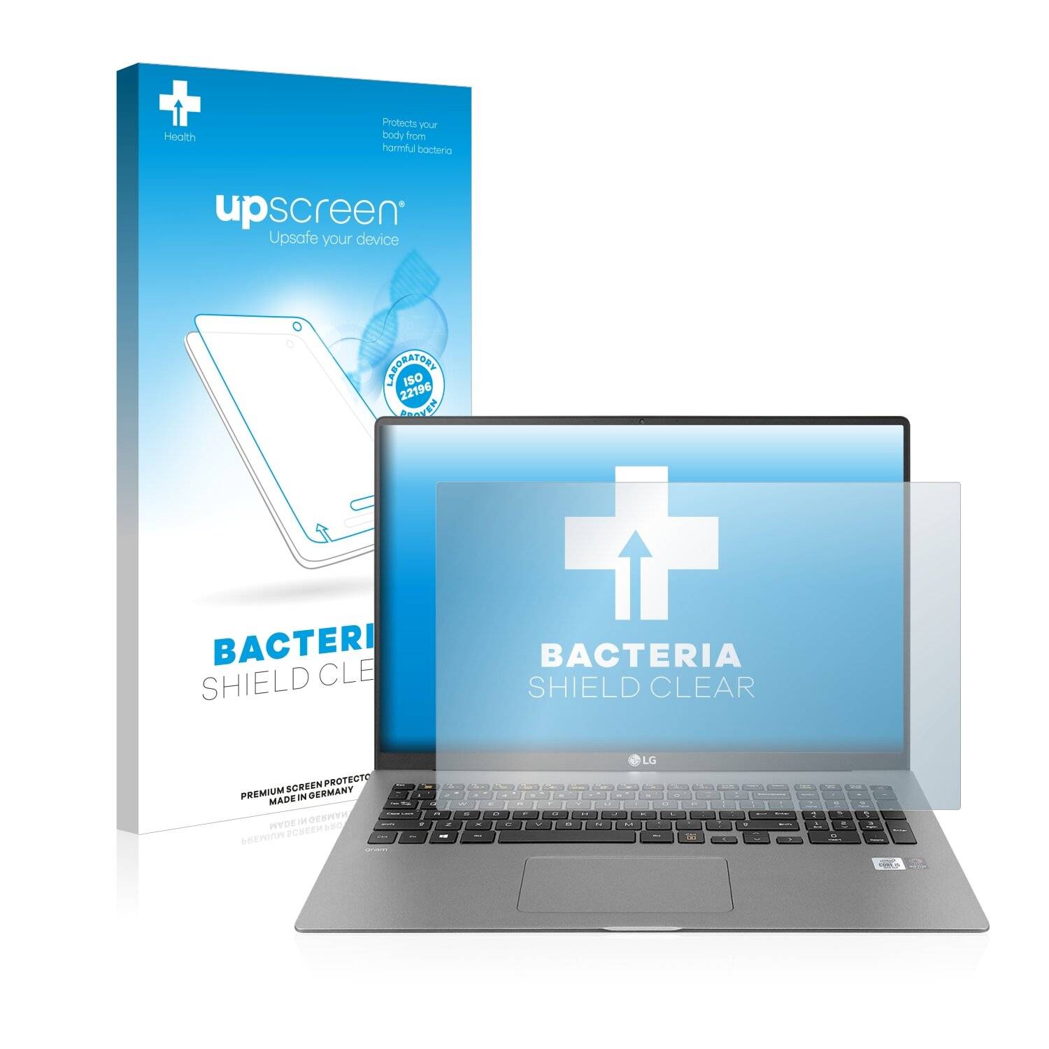upscreen Bacteria Shield Clear Premium Antibakterielle Displayschutzfolie für LG gram 17''