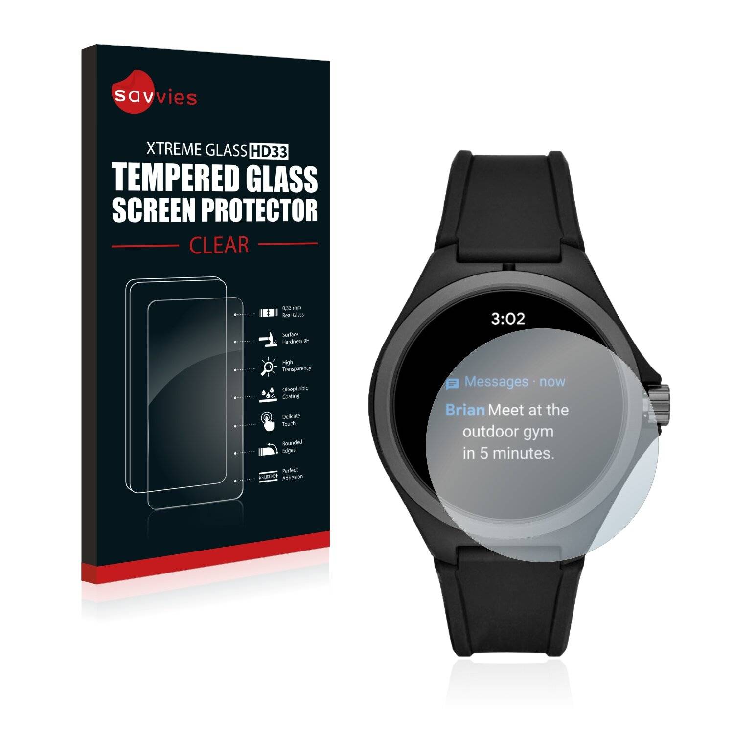 Savvies HD33 Clear Schutzglas für Puma Gen 4 Heart Rate