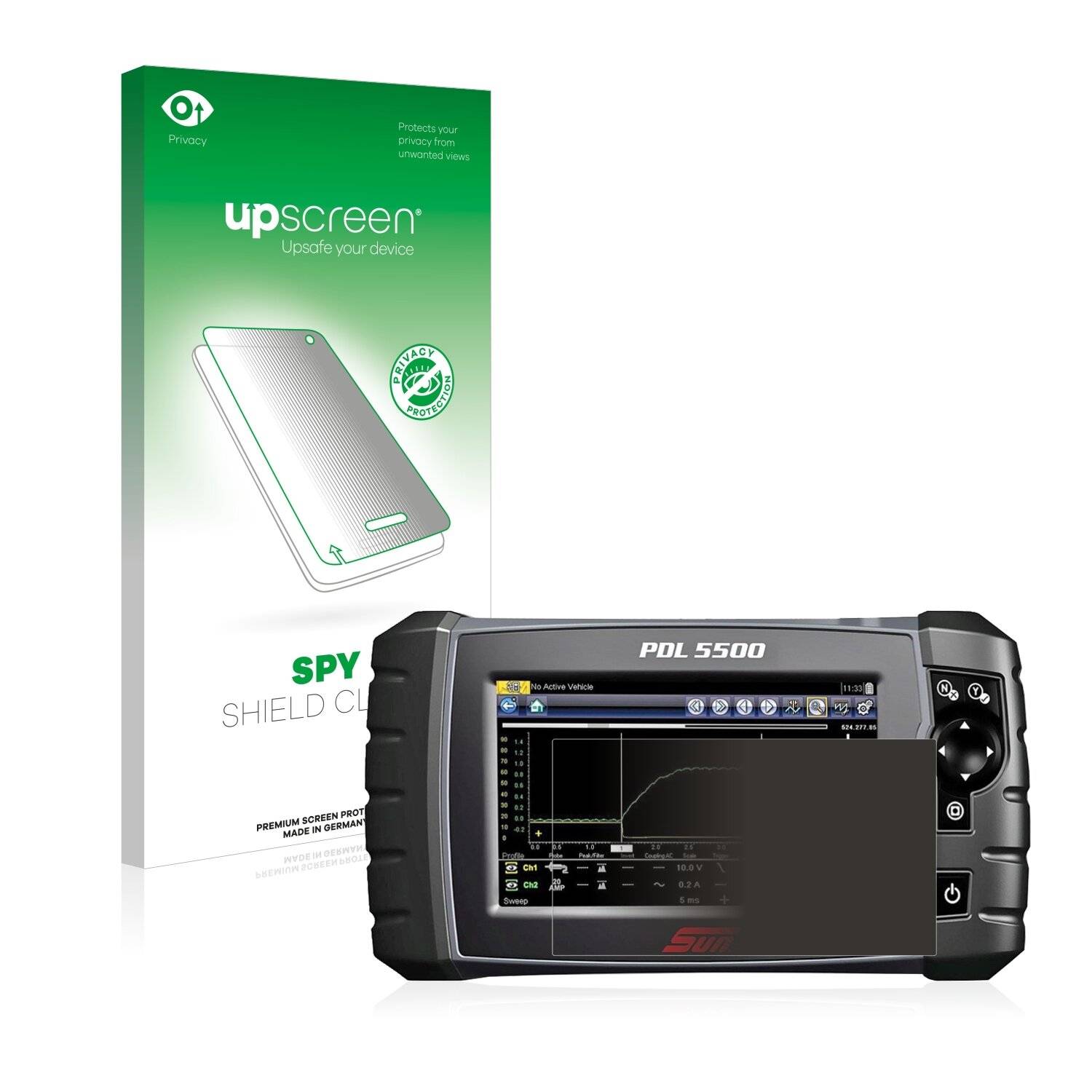 upscreen Spy Shield Clear Premium Blickschutzfolie für Sun PDL