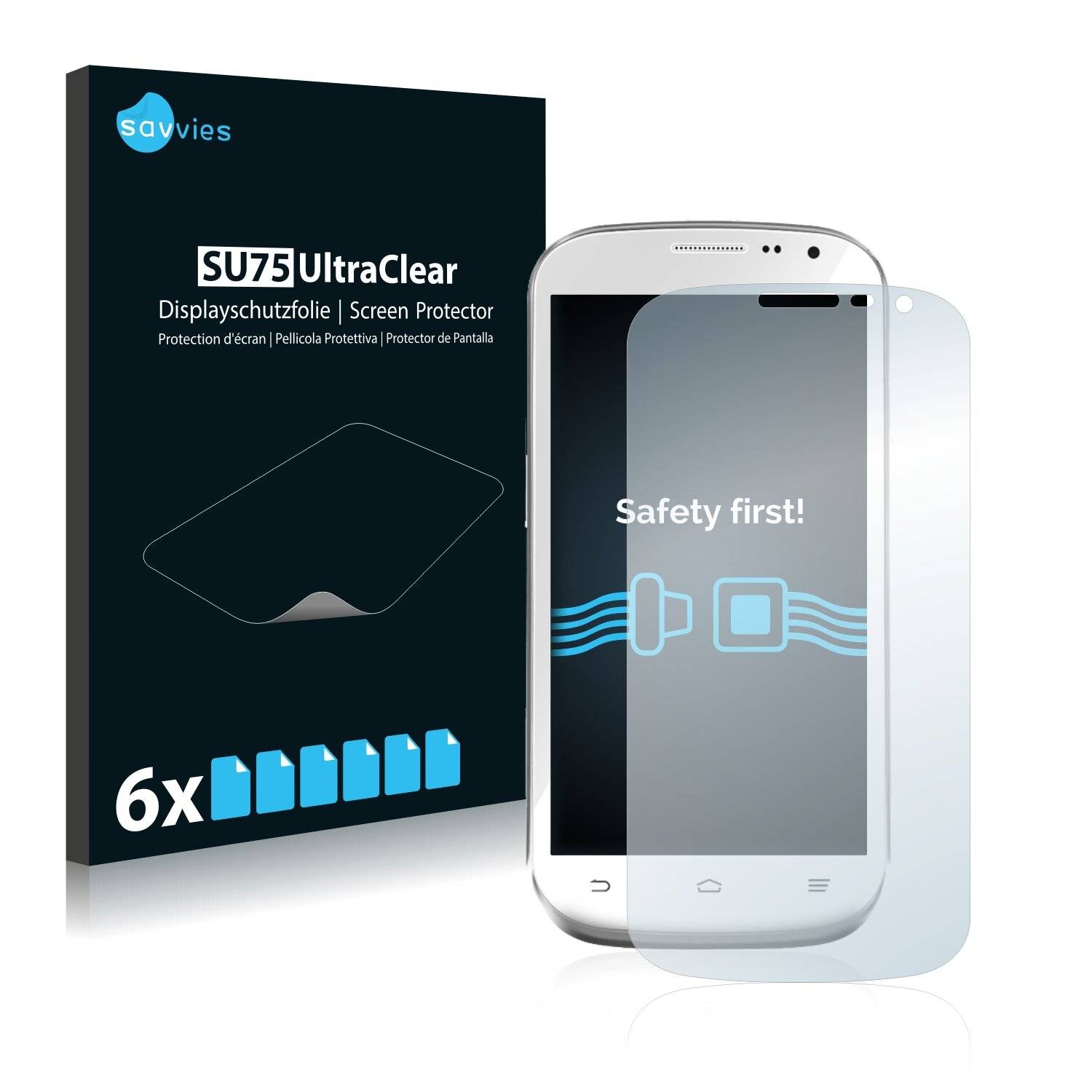 6x Savvies SU75 Displayschutzfolie für NGM Dynamic