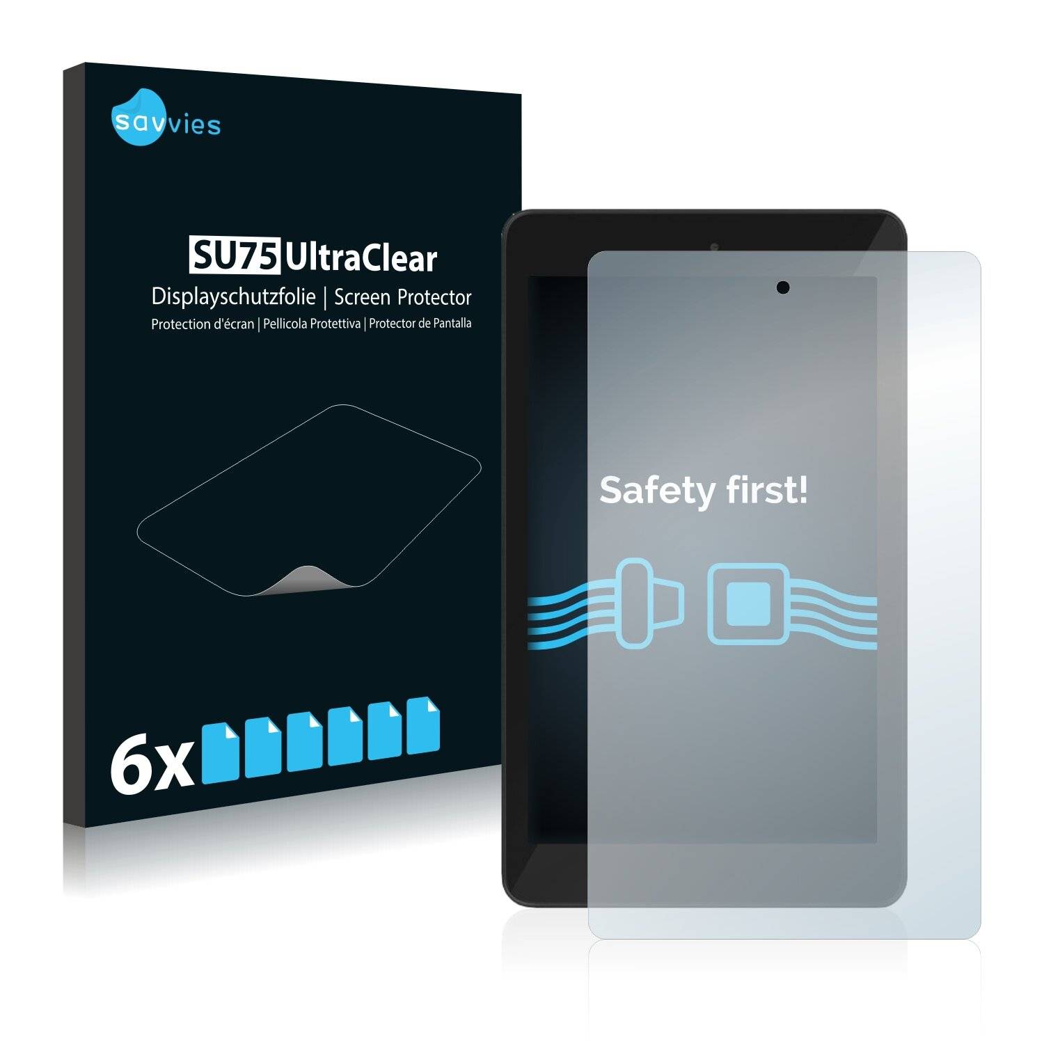 6x Savvies SU75 Displayschutzfolie für TrekStor SurfTab xintron i