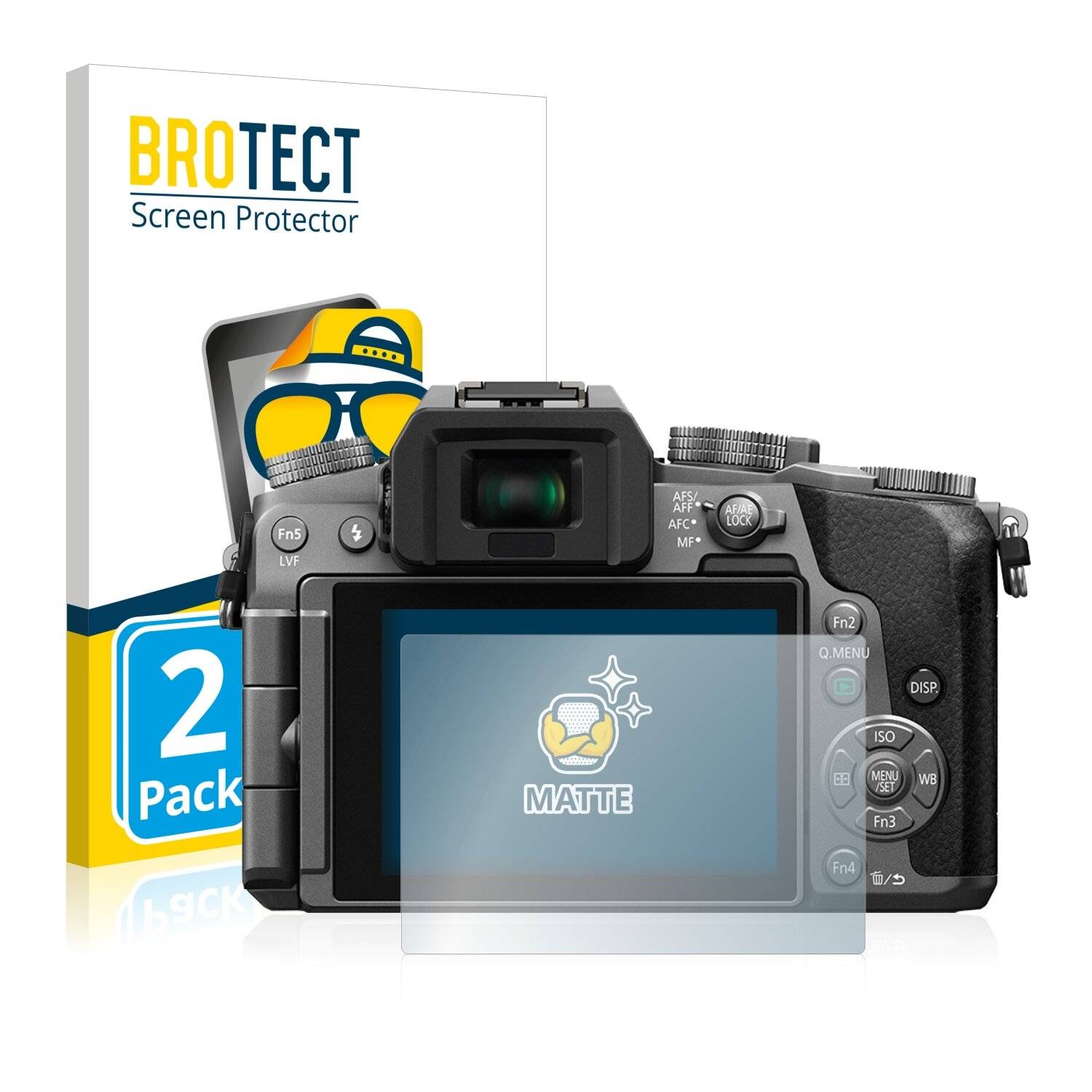 2x BROTECT Matte Displayschutzfolie für Panasonic Lumix DMC-G7 - Entspiegelt,