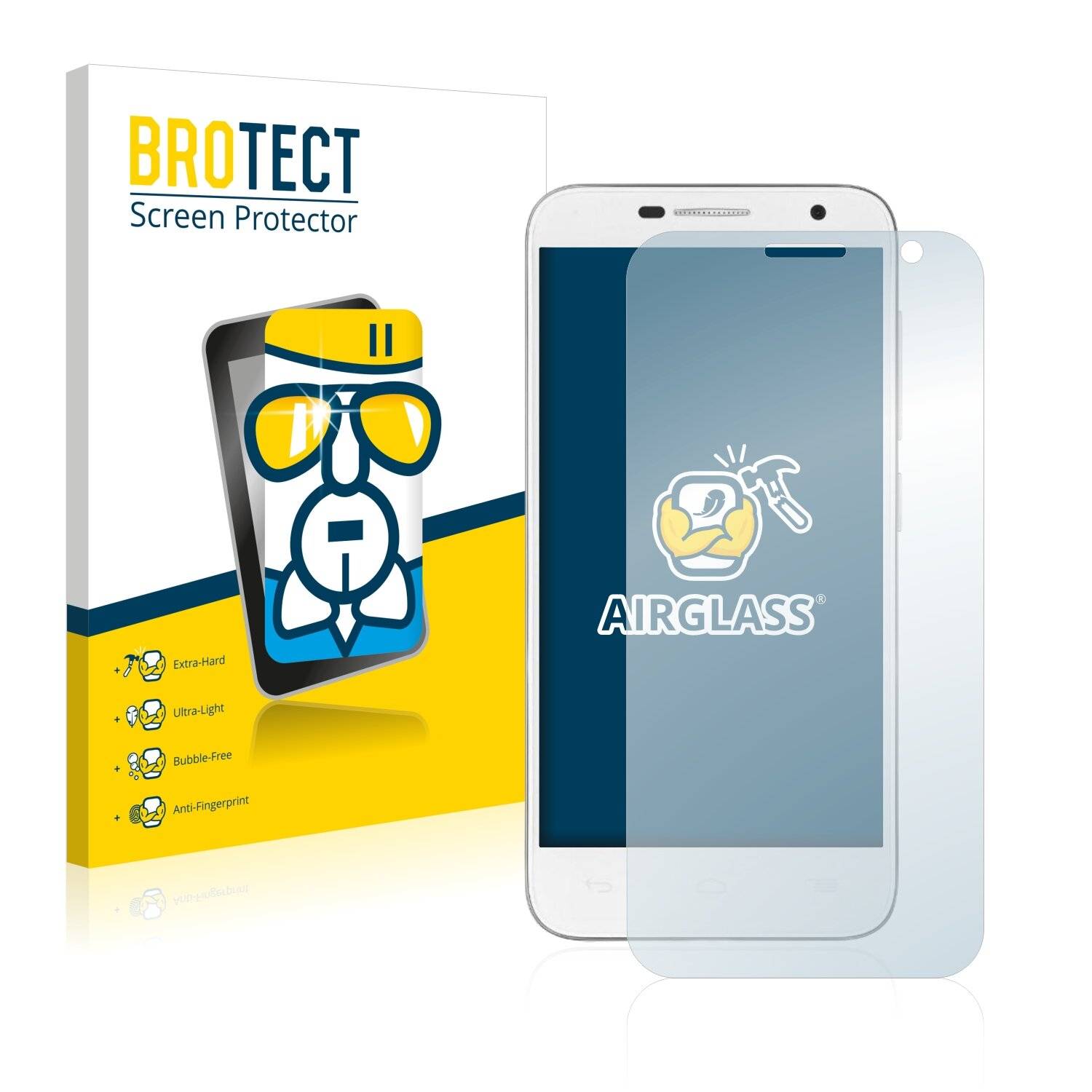BROTECT AirGlass Schutzglas Folie für Alcatel One Touch Idol 2 Mini