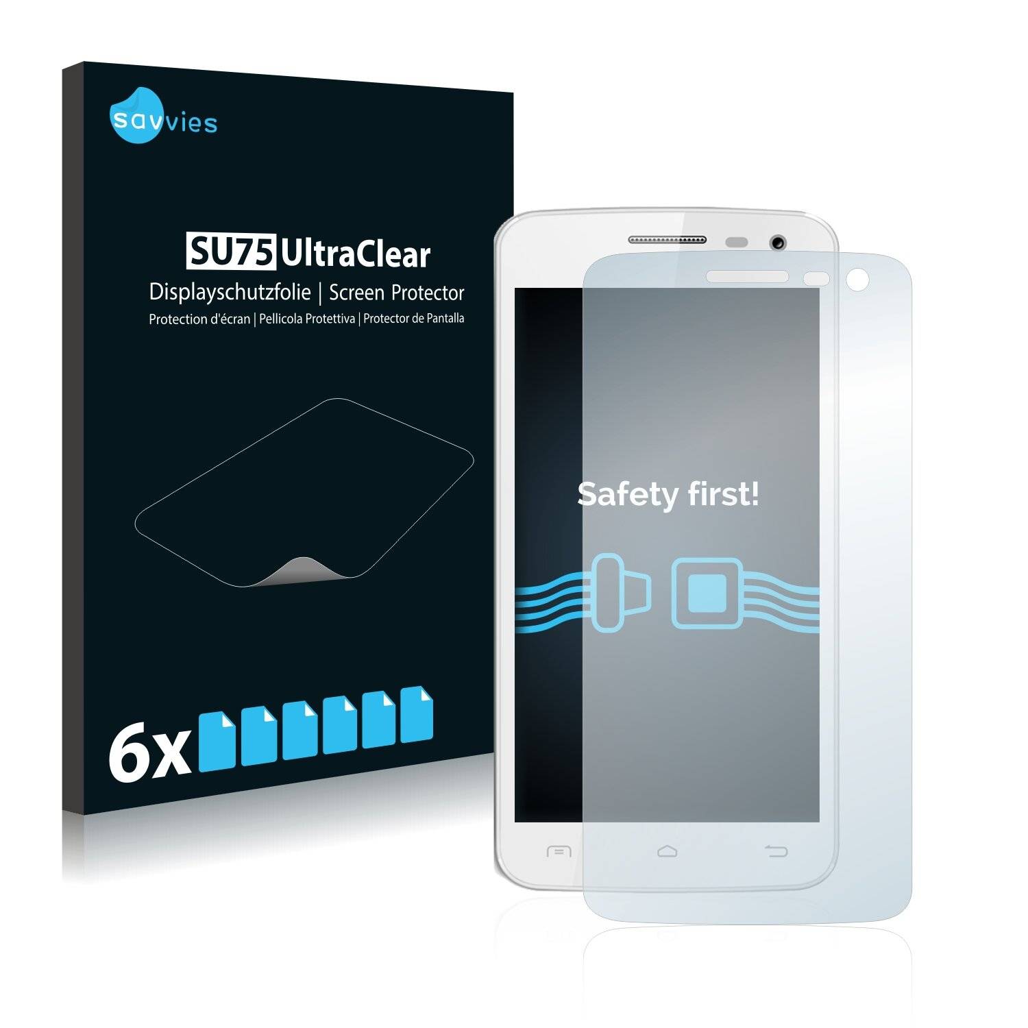 6x Savvies SU75 Displayschutzfolie für Elephone