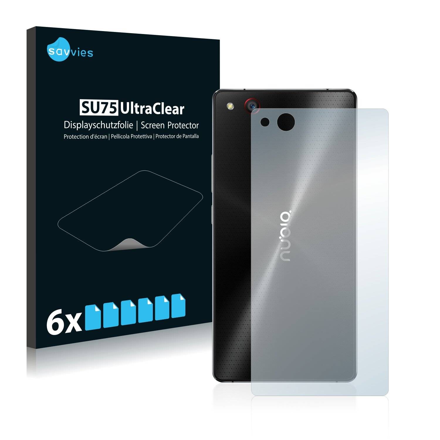 6x Savvies SU75 Displayschutzfolie für ZTE Nubia Z9 Max