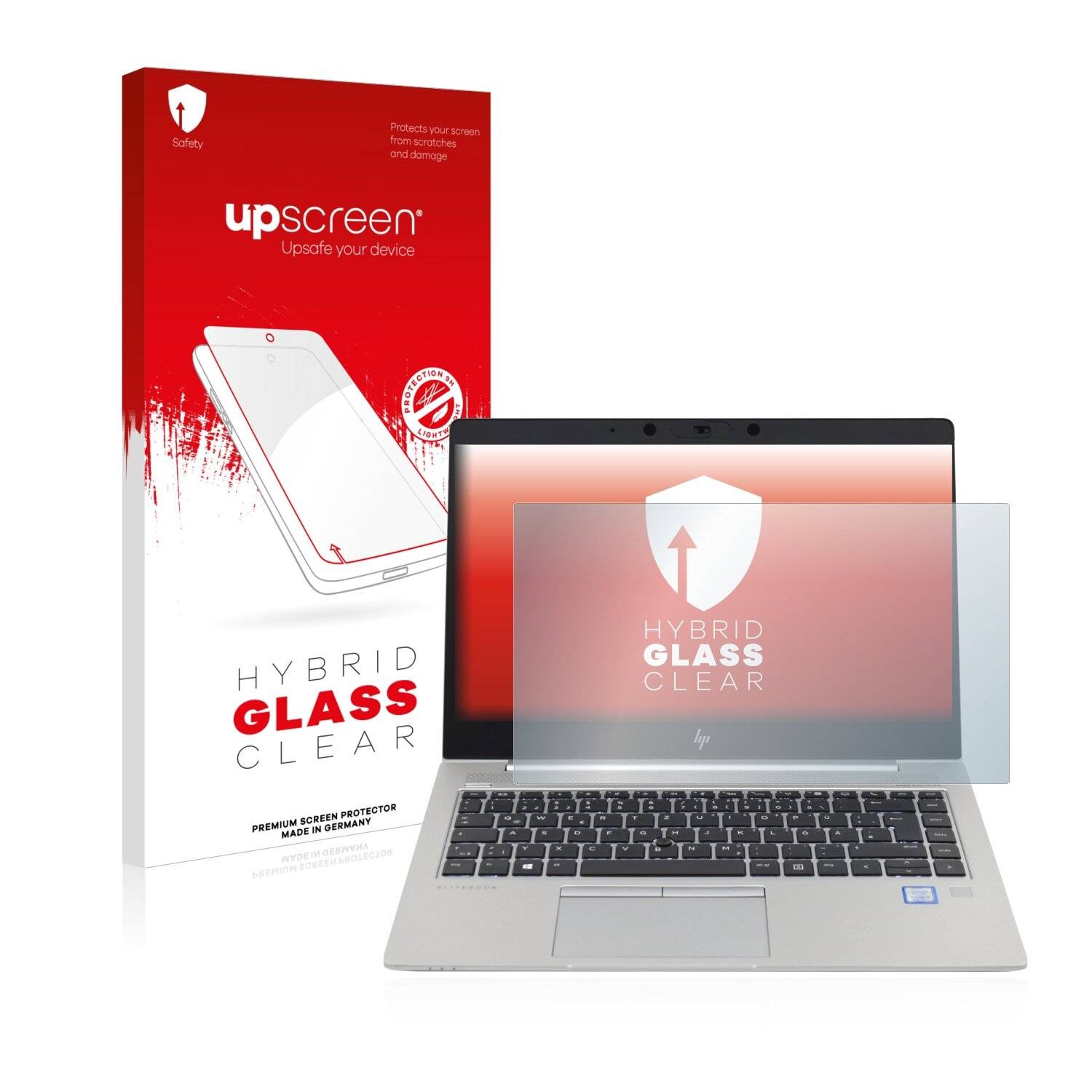 upscreen Hybrid Glass Clear Premium Schutzglas Folie für HP EliteBook 840 G5