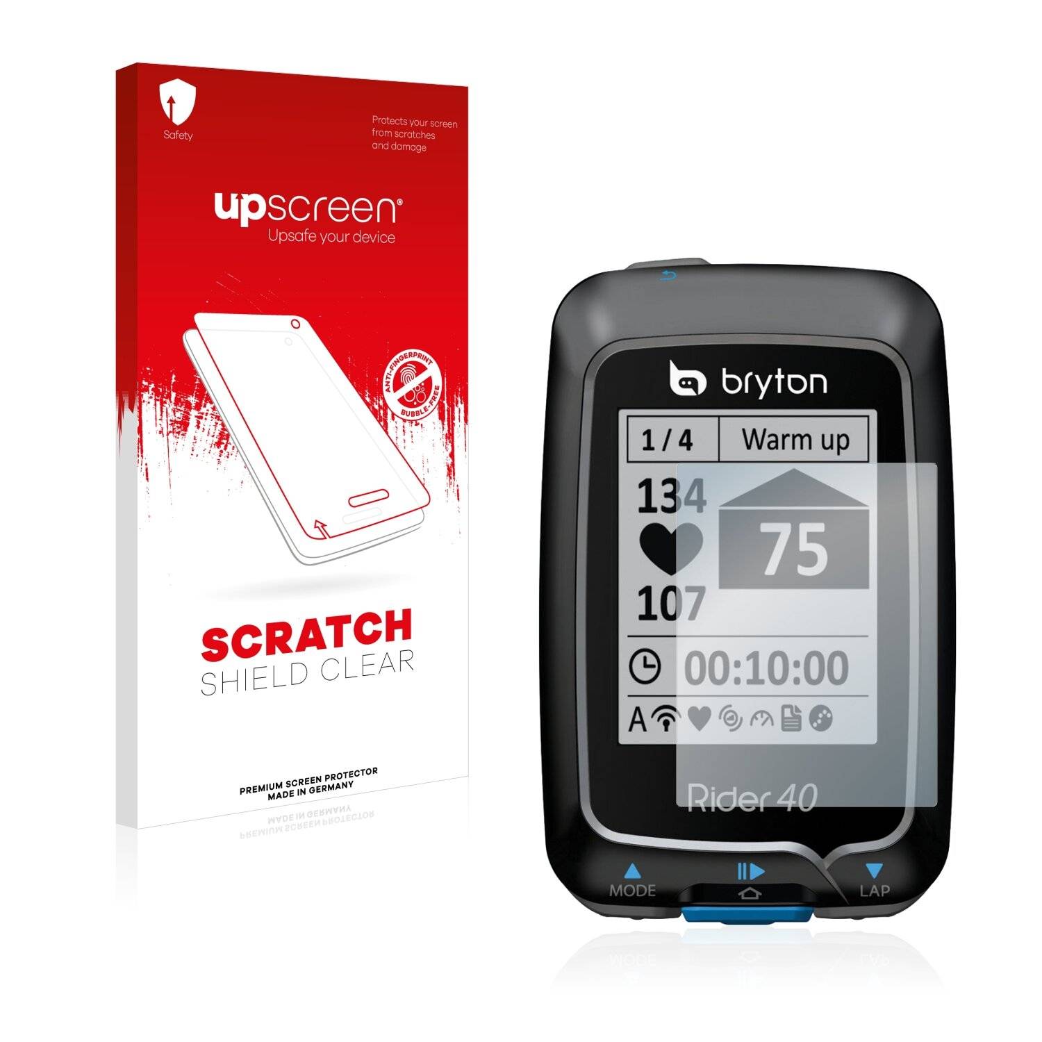 upscreen Scratch Shield Clear Premium Displayschutzfolie für Bryton Rider