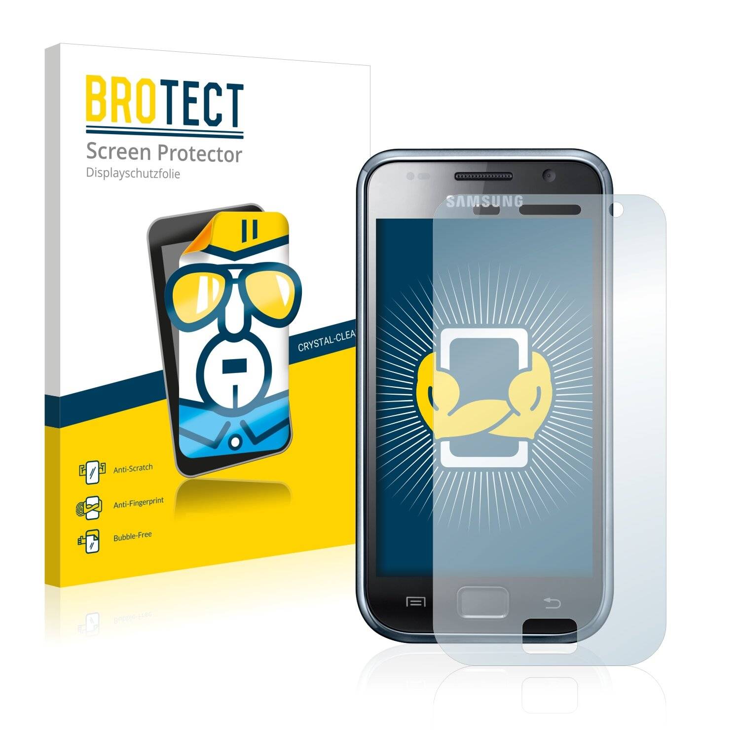 2x BROTECT HD-Clear Displayschutzfolie für Samsung Galaxy S