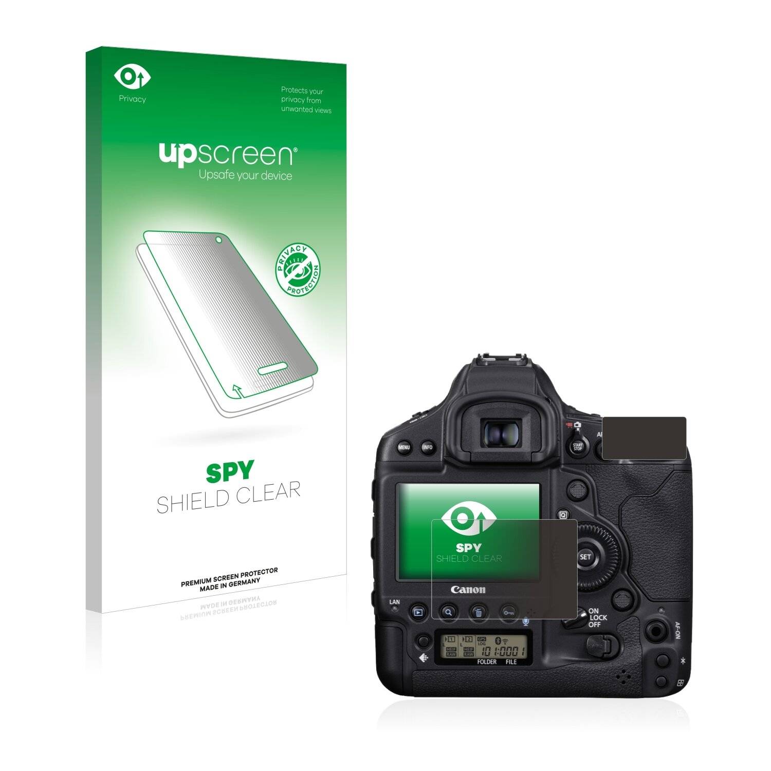 upscreen Spy Shield Clear Premium Blickschutzfolie für Canon EOS 1D X Mark