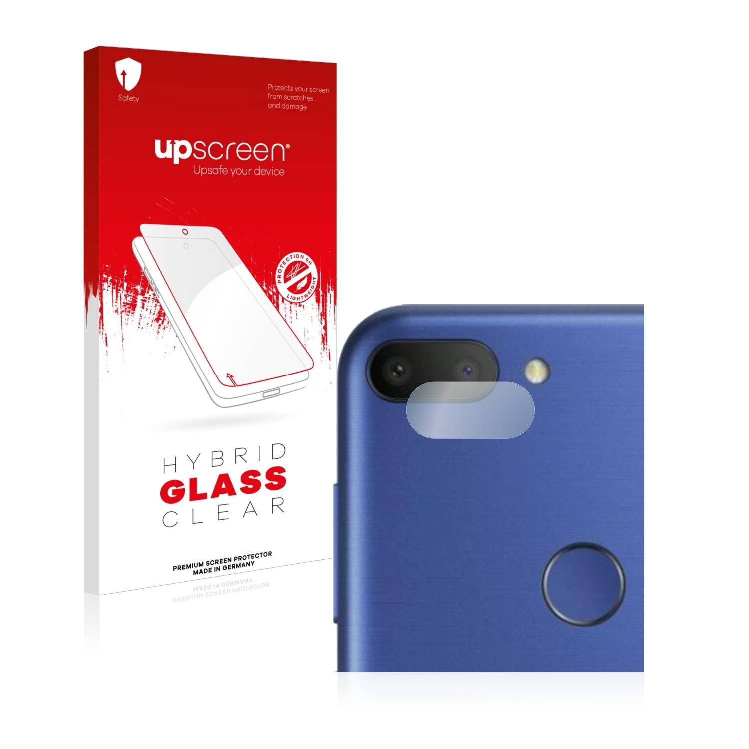 upscreen Hybrid Glass Clear Premium Schutzglas Folie für Alcatel 1S 2019 (NUR
