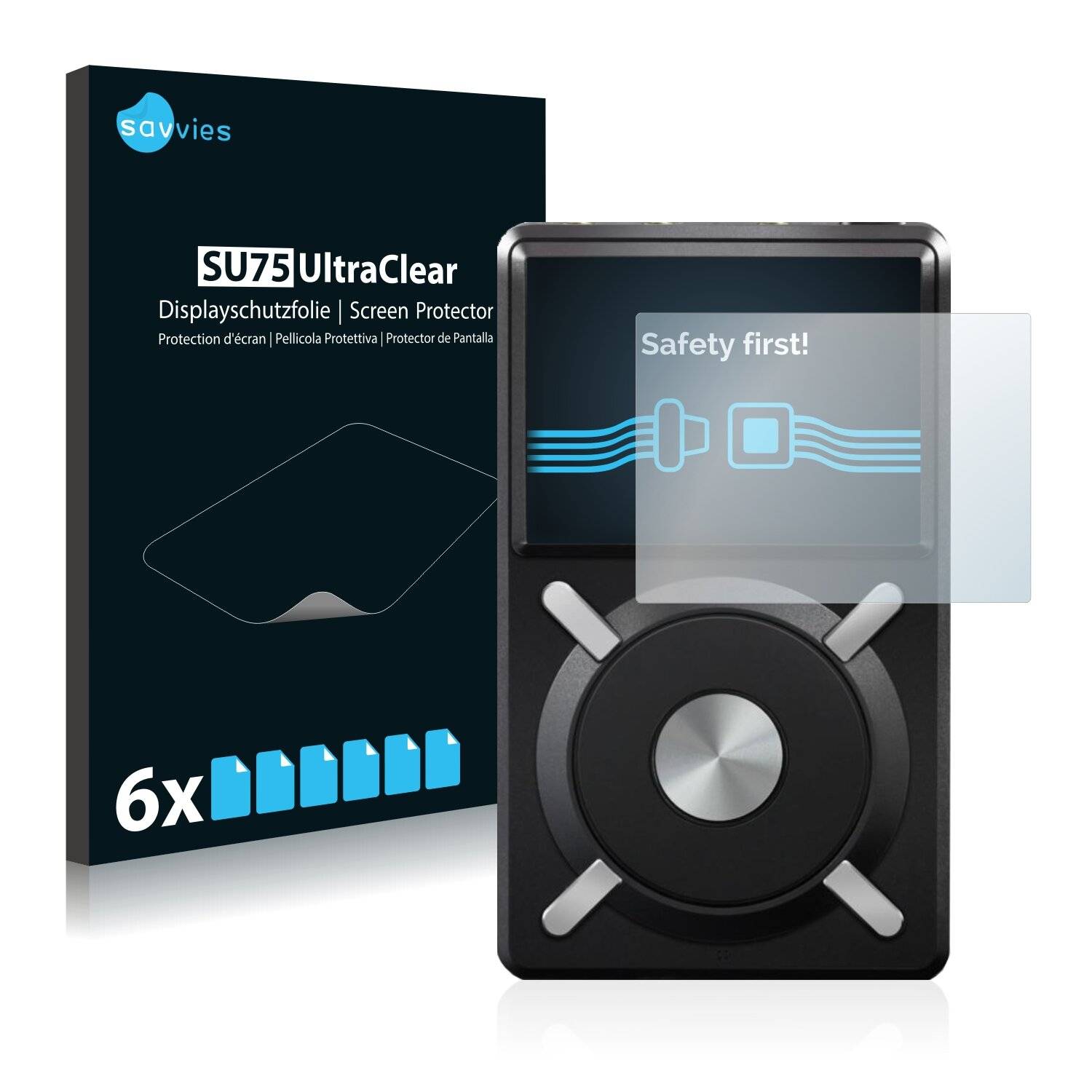 6x Savvies SU75 Displayschutzfolie für FiiO