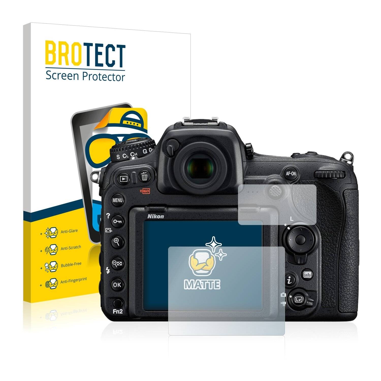 2x BROTECT Matte Displayschutzfolie für Nikon D500 - Entspiegelt,