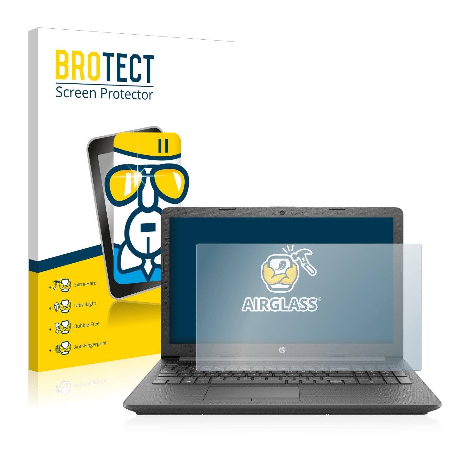 BROTECT AirGlass Schutzglas Folie für HP Notebook 15 -