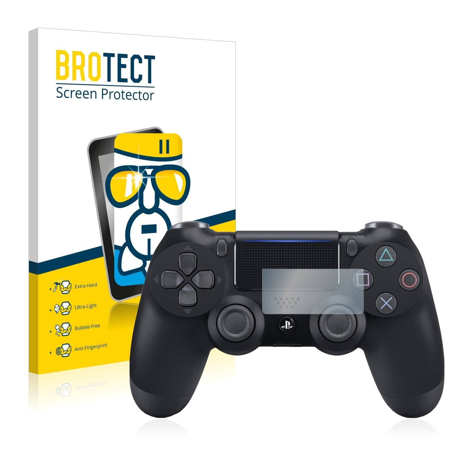 BROTECT AirGlass Schutzglas Folie für Sony PS4 DualShock 4 Controller