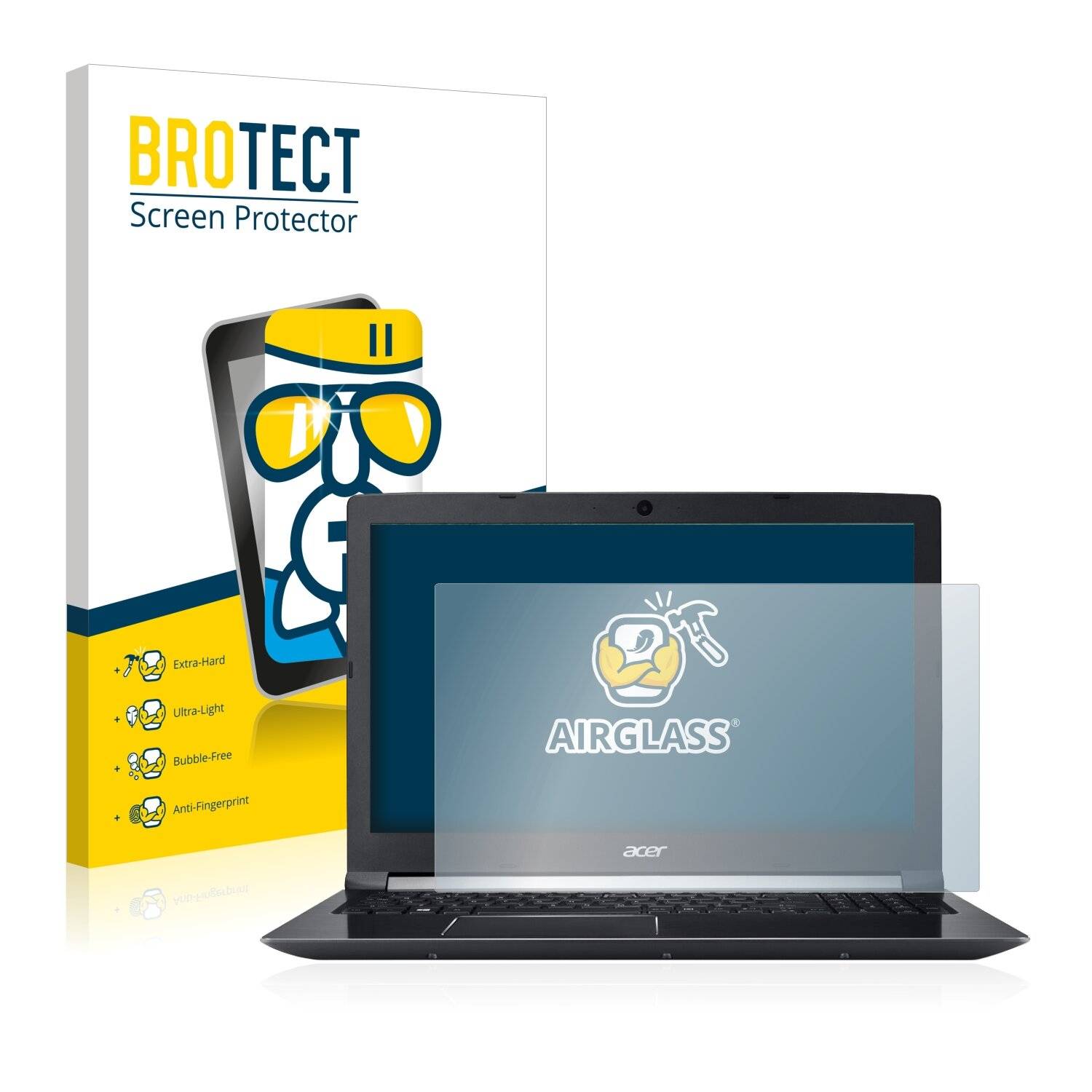 BROTECT AirGlass Schutzglas Folie für Acer Aspire 7