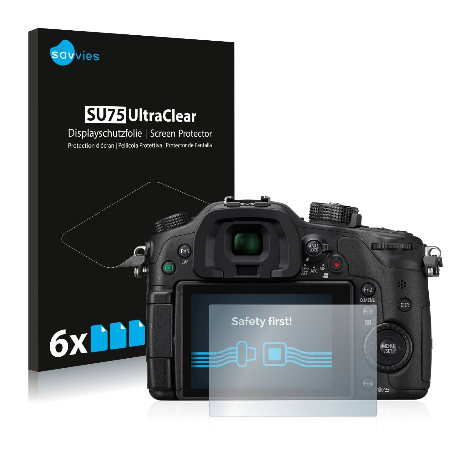 6x Savvies SU75 Displayschutzfolie für Panasonic Lumix