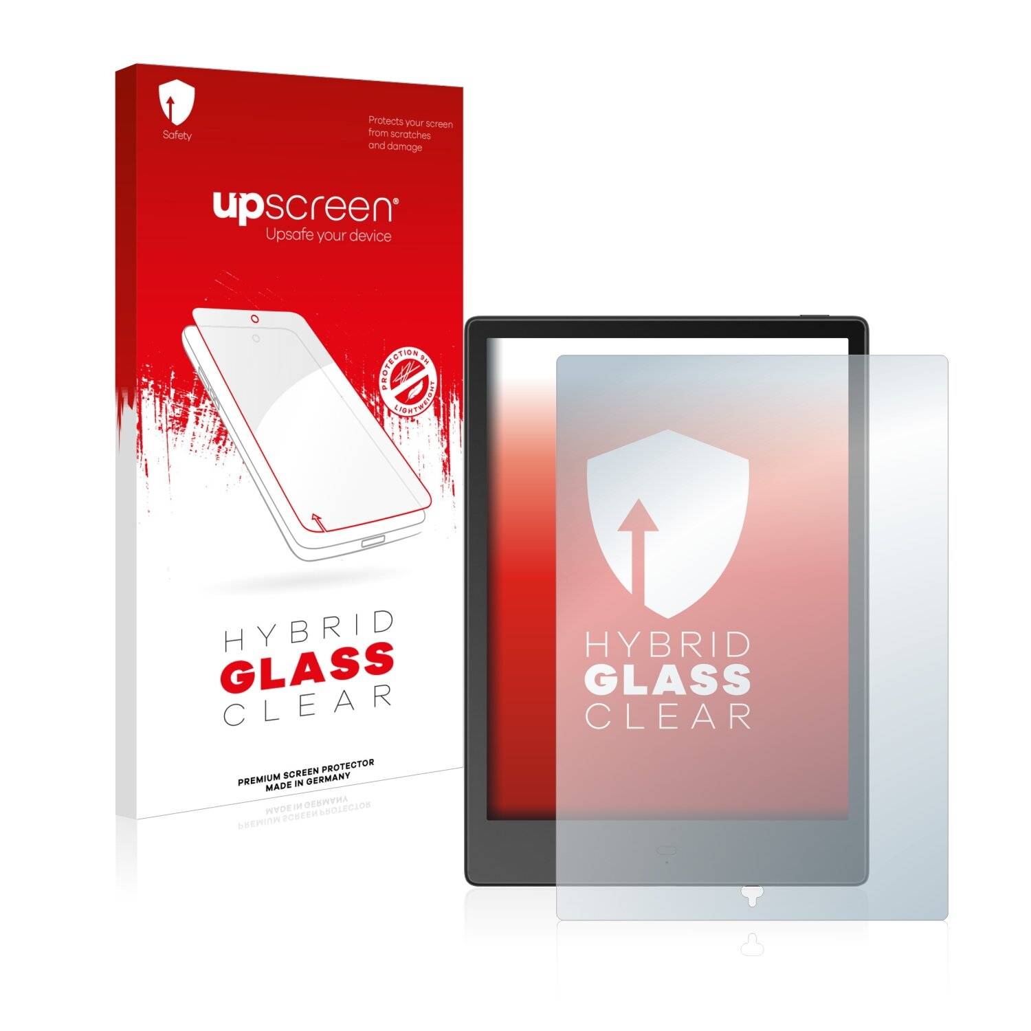 upscreen Hybrid Glass Clear Premium Schutzglas Folie für Boyue Likebook
