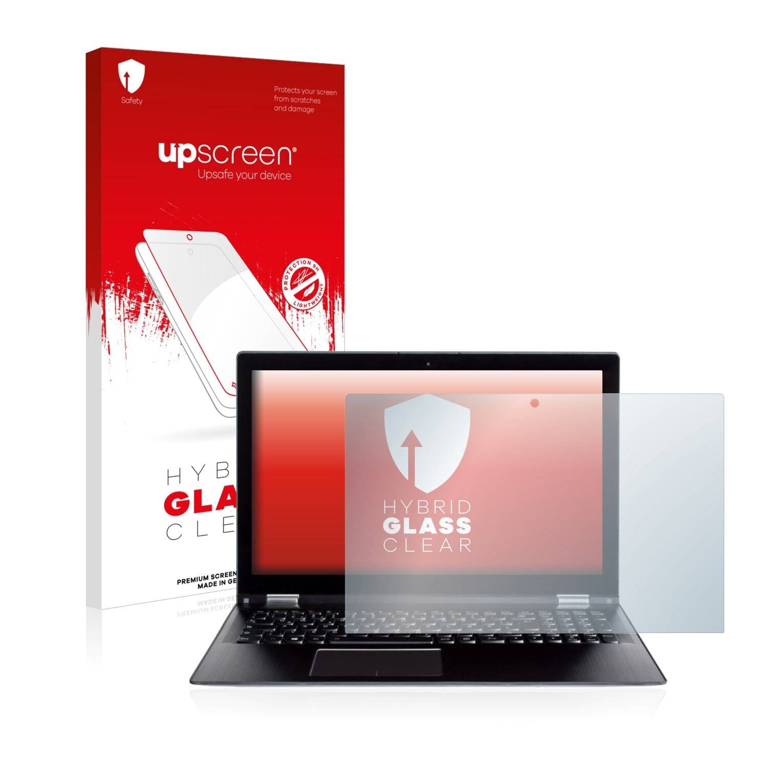 upscreen Hybrid Glass Clear Premium Schutzglas Folie für Wortmann Terra Mobile