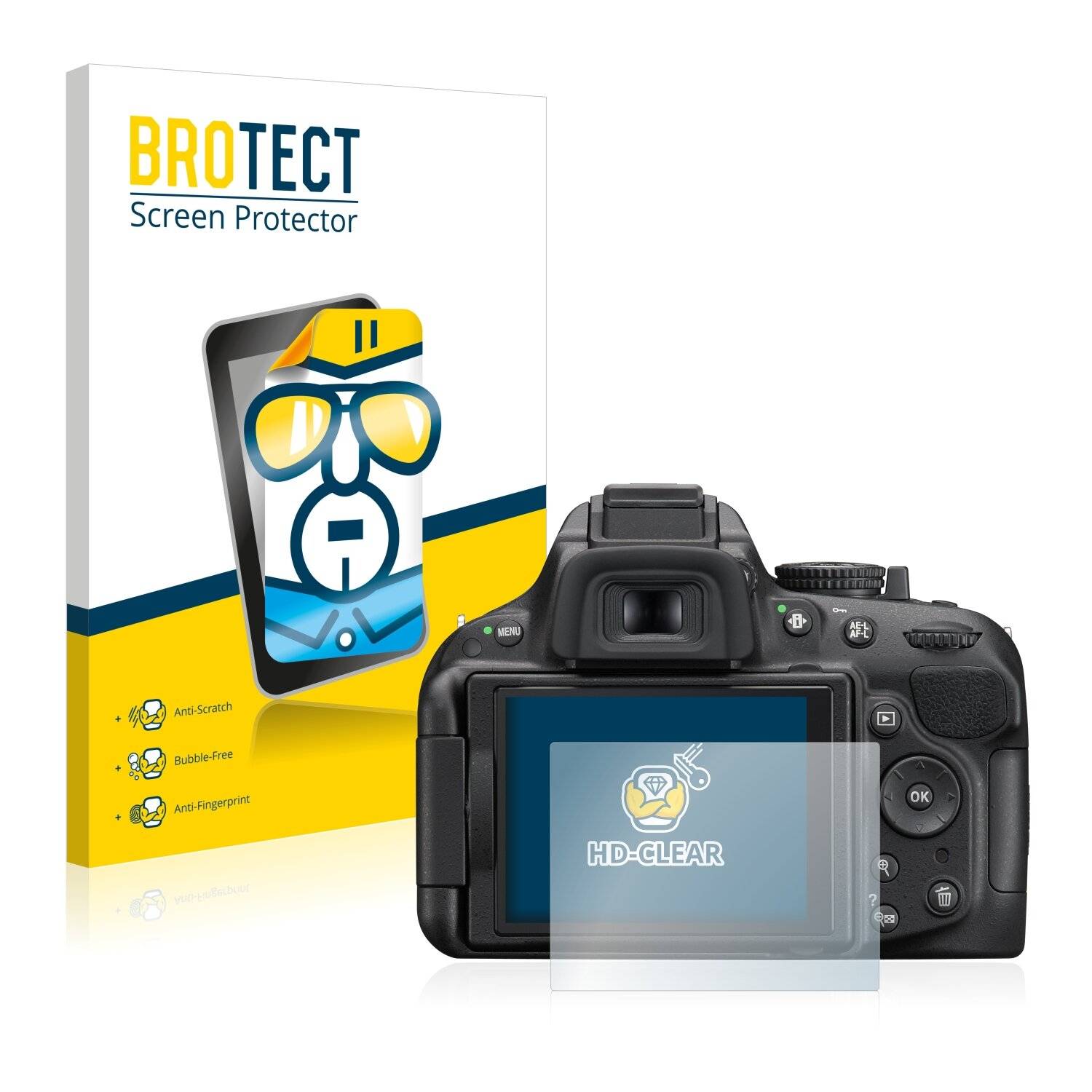2x BROTECT HD-Clear Displayschutzfolie für Nikon