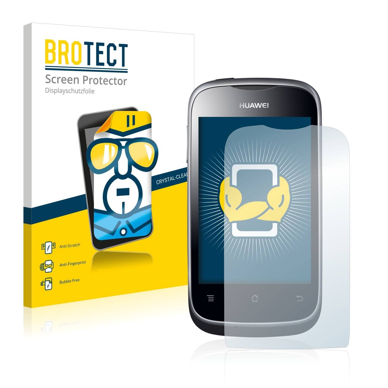 2x BROTECT HD-Clear Displayschutzfolie für Huawei Ascend Y201 Pro