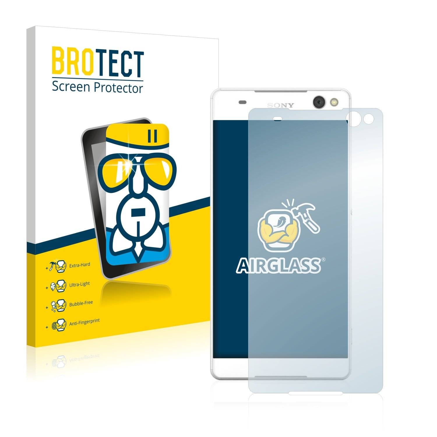 BROTECT AirGlass Schutzglas Folie für Sony Xperia C5