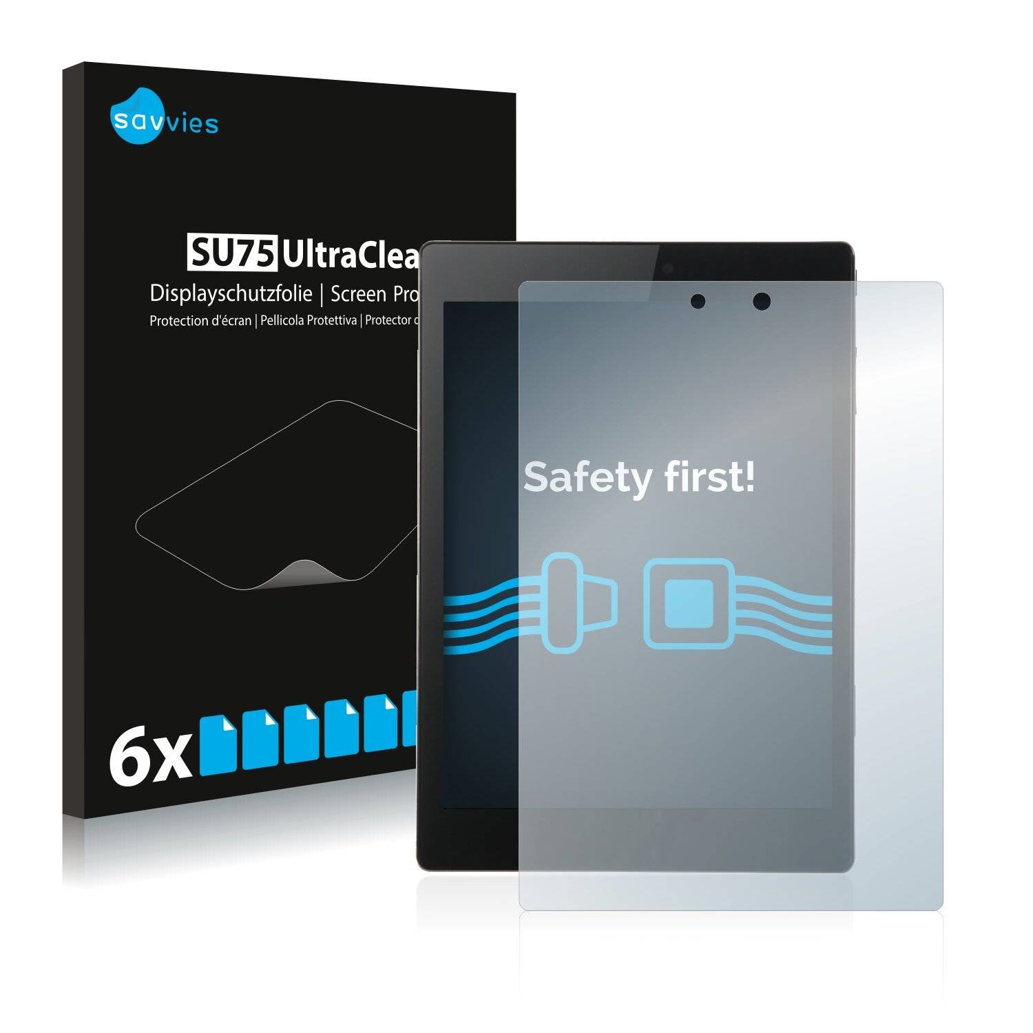 6x Savvies SU75 Displayschutzfolie für Prestigio MultiPad 4 Diamond