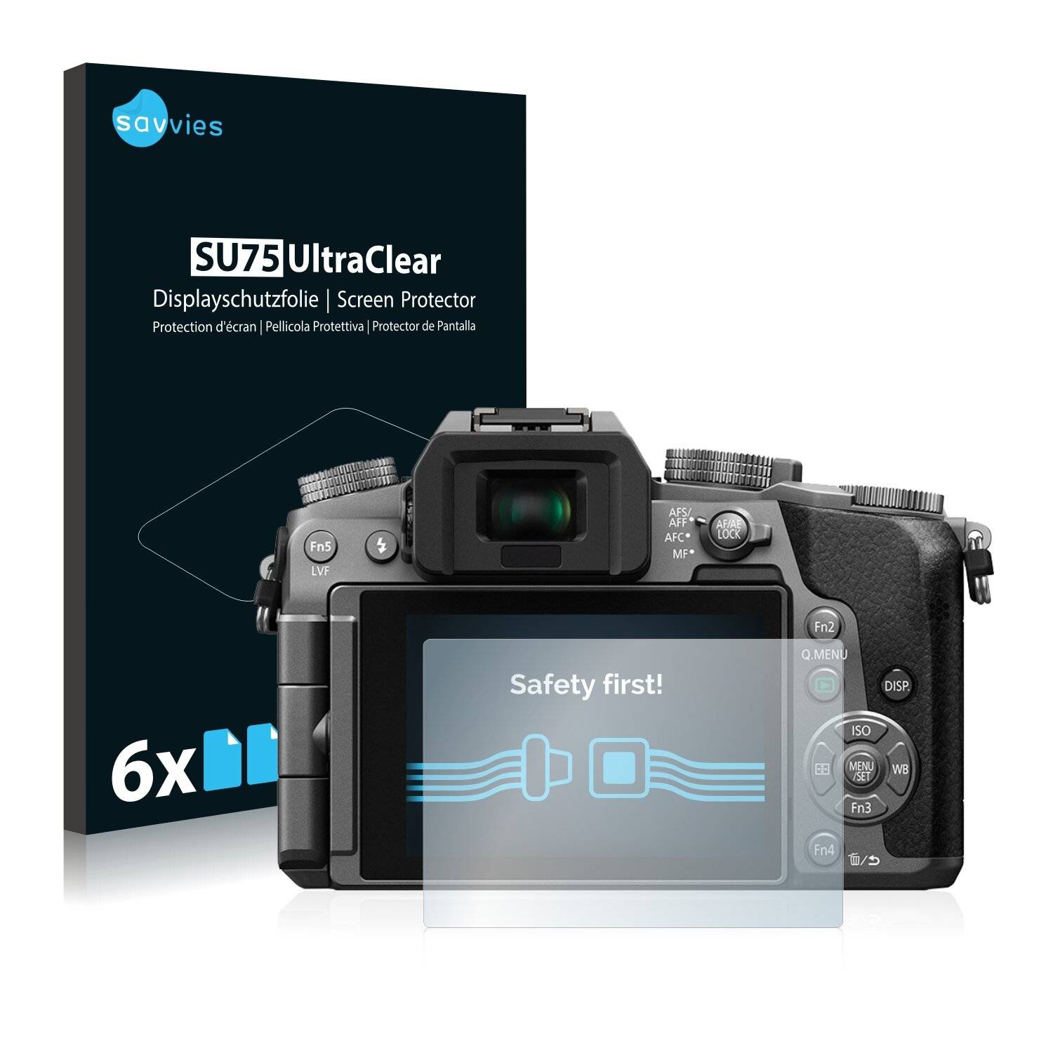 6x Savvies SU75 Displayschutzfolie für Panasonic Lumix