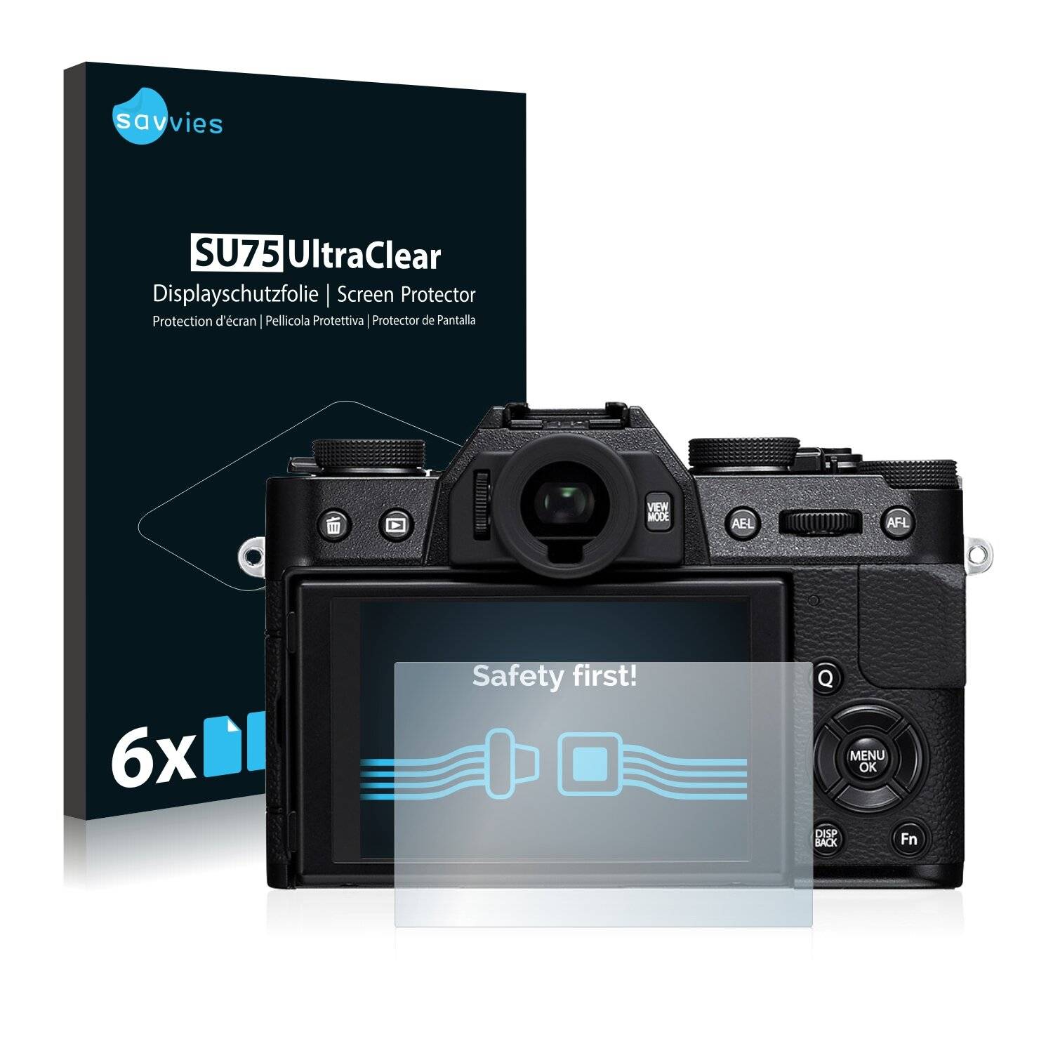 6x Savvies SU75 Displayschutzfolie für Fujifilm