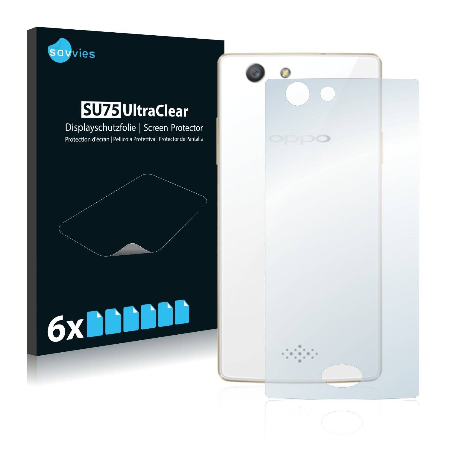 6x Savvies SU75 Displayschutzfolie für Oppo A31