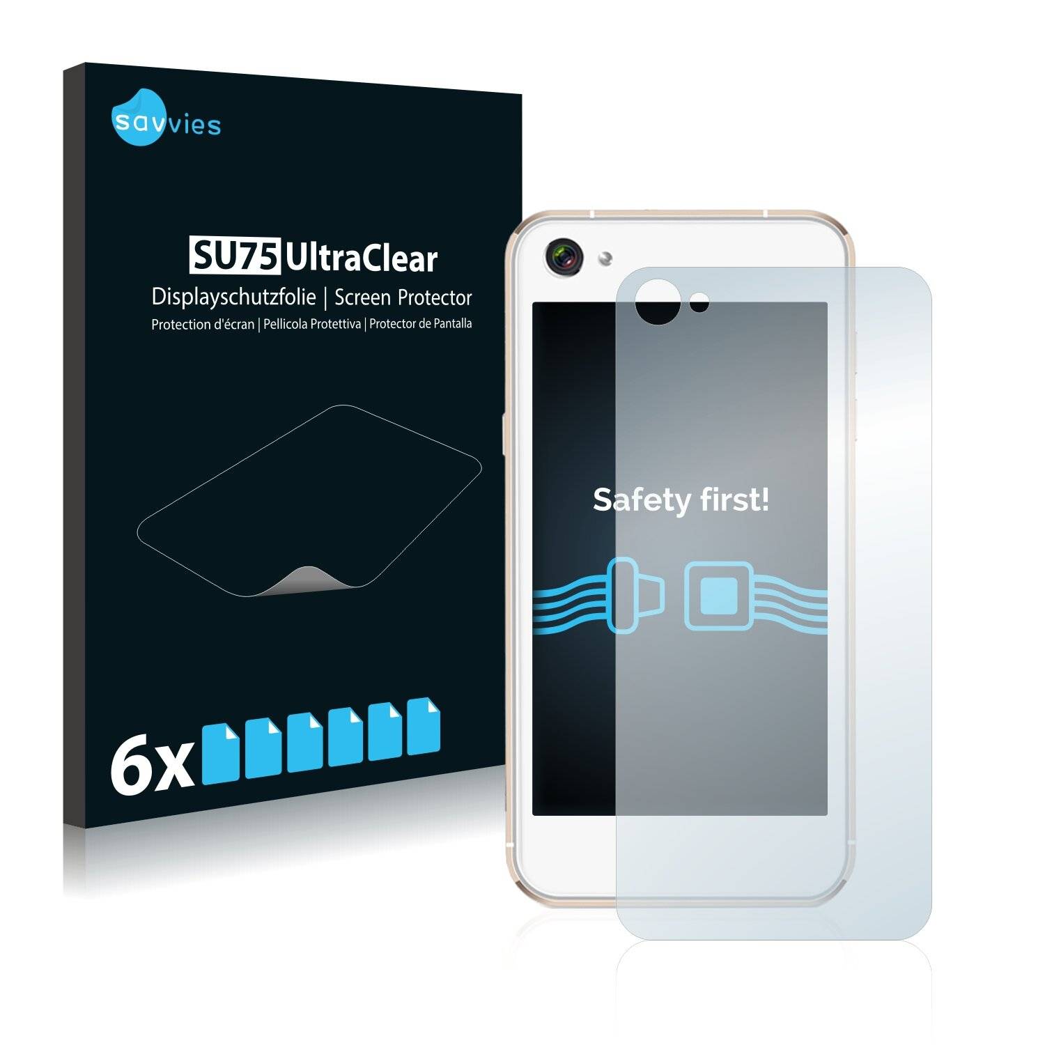 6x Savvies SU75 Displayschutzfolie für Oukitel U6