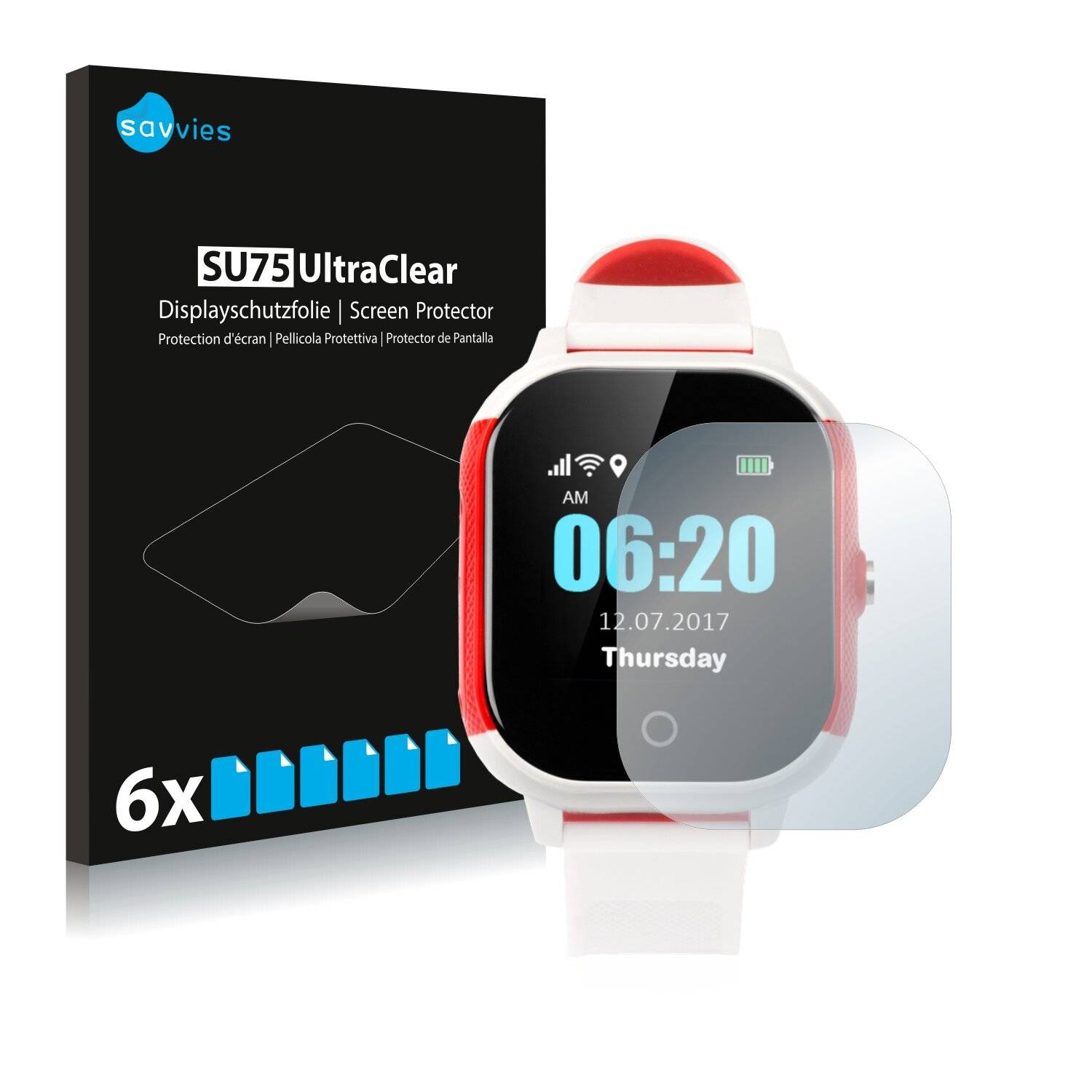 6x Savvies SU75 Displayschutzfolie für Belio