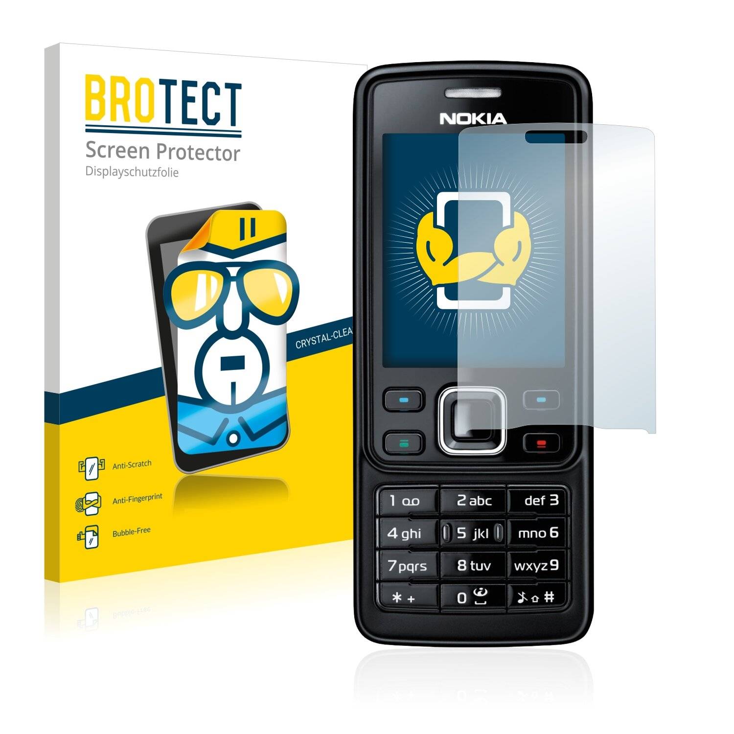 2x BROTECT HD-Clear Displayschutzfolie für Nokia 6300
