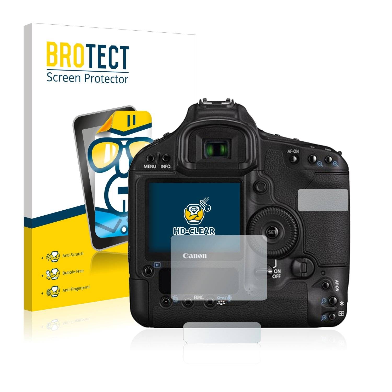 2x BROTECT HD-Clear Displayschutzfolie für Canon EOS 1D Mark