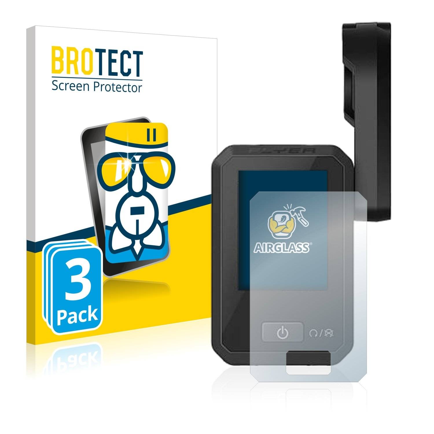 3x BROTECT AirGlass Schutzglas Folie für Flyer Display