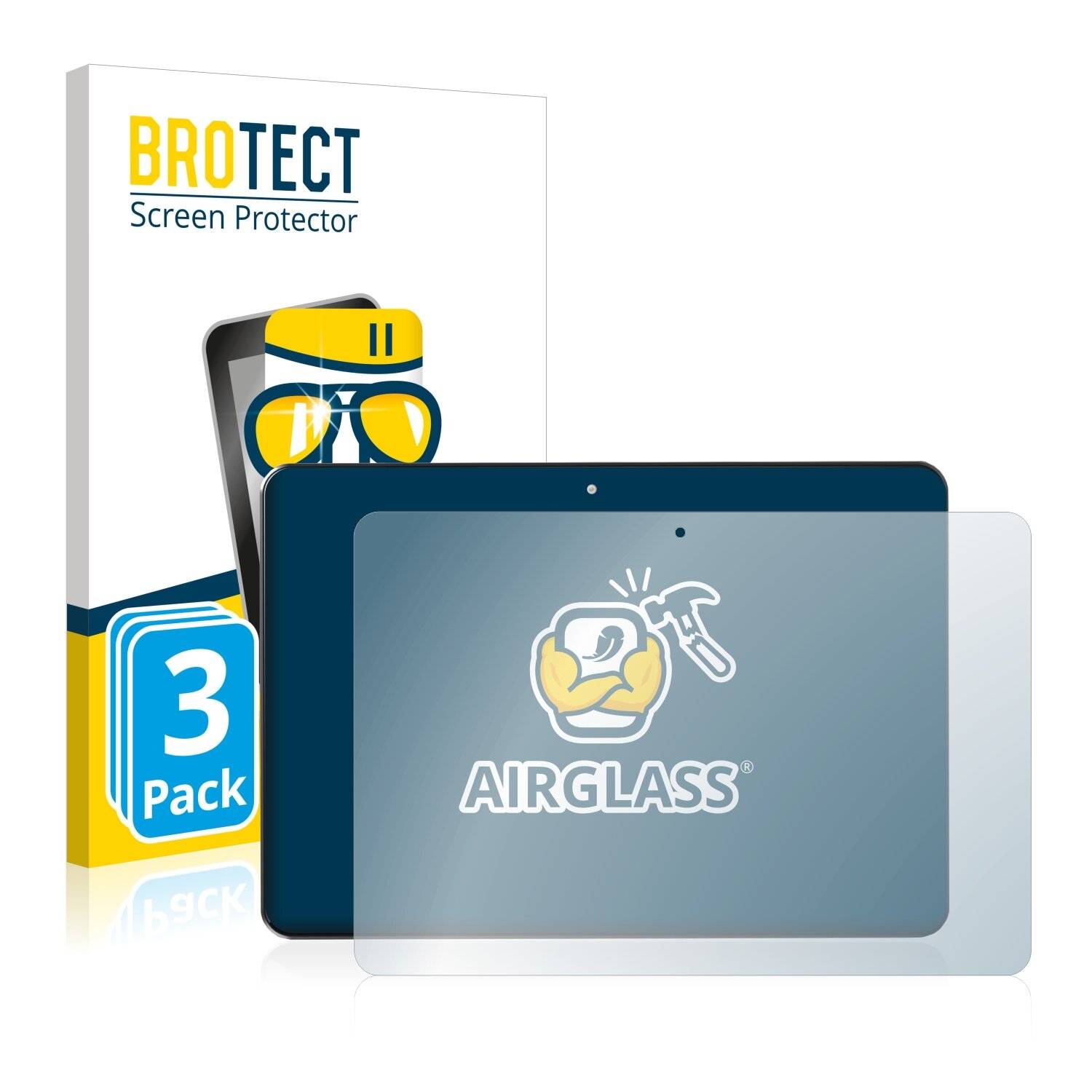 3x BROTECT AirGlass Schutzglas Folie für GoClever Quantum3