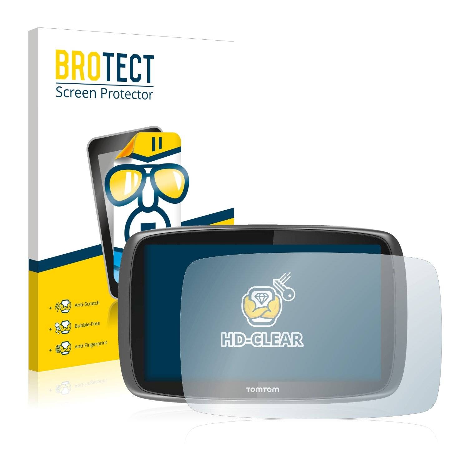 2x BROTECT HD-Clear Displayschutzfolie für TomTom GO