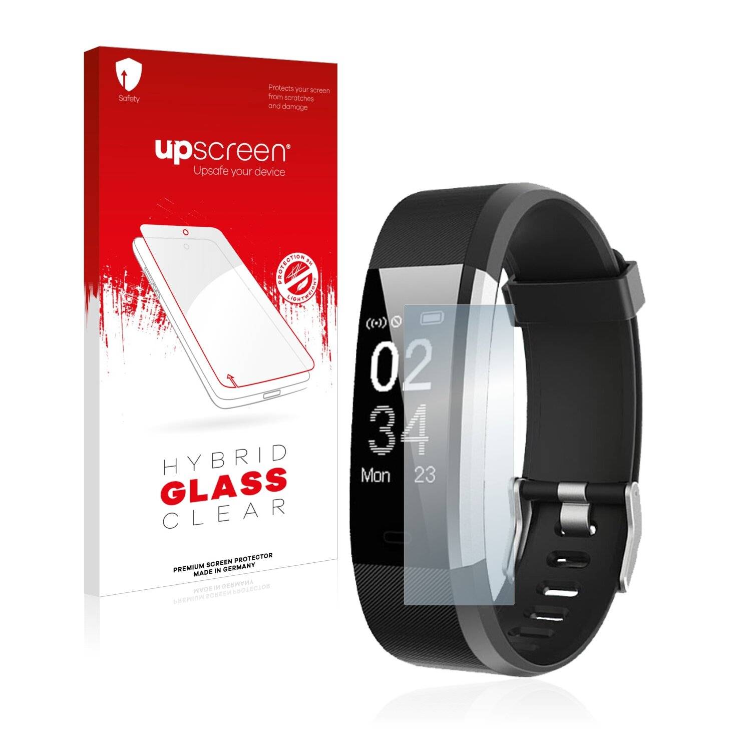 upscreen Hybrid Glass Clear Premium Schutzglas Folie für Chereeki ID115