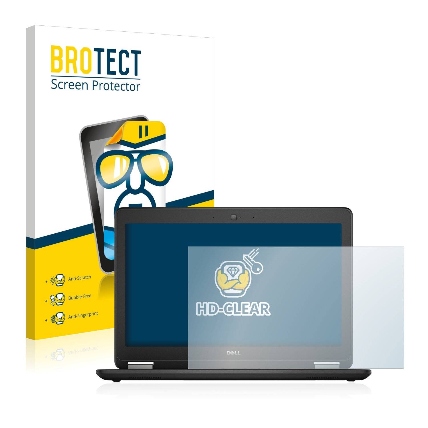 2x BROTECT HD-Clear Displayschutzfolie für Dell Latitude 12 E7240