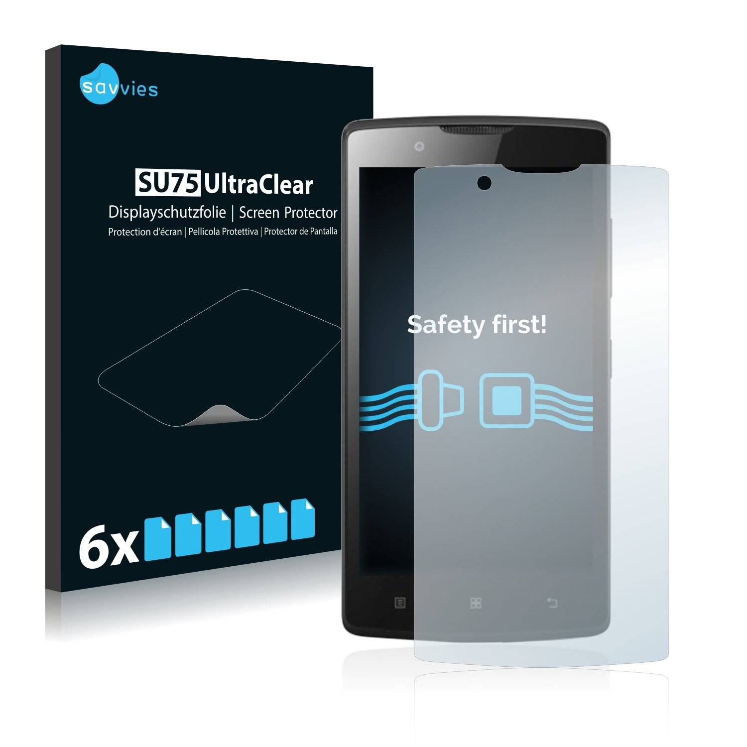 6x Savvies SU75 Displayschutzfolie für Lenovo