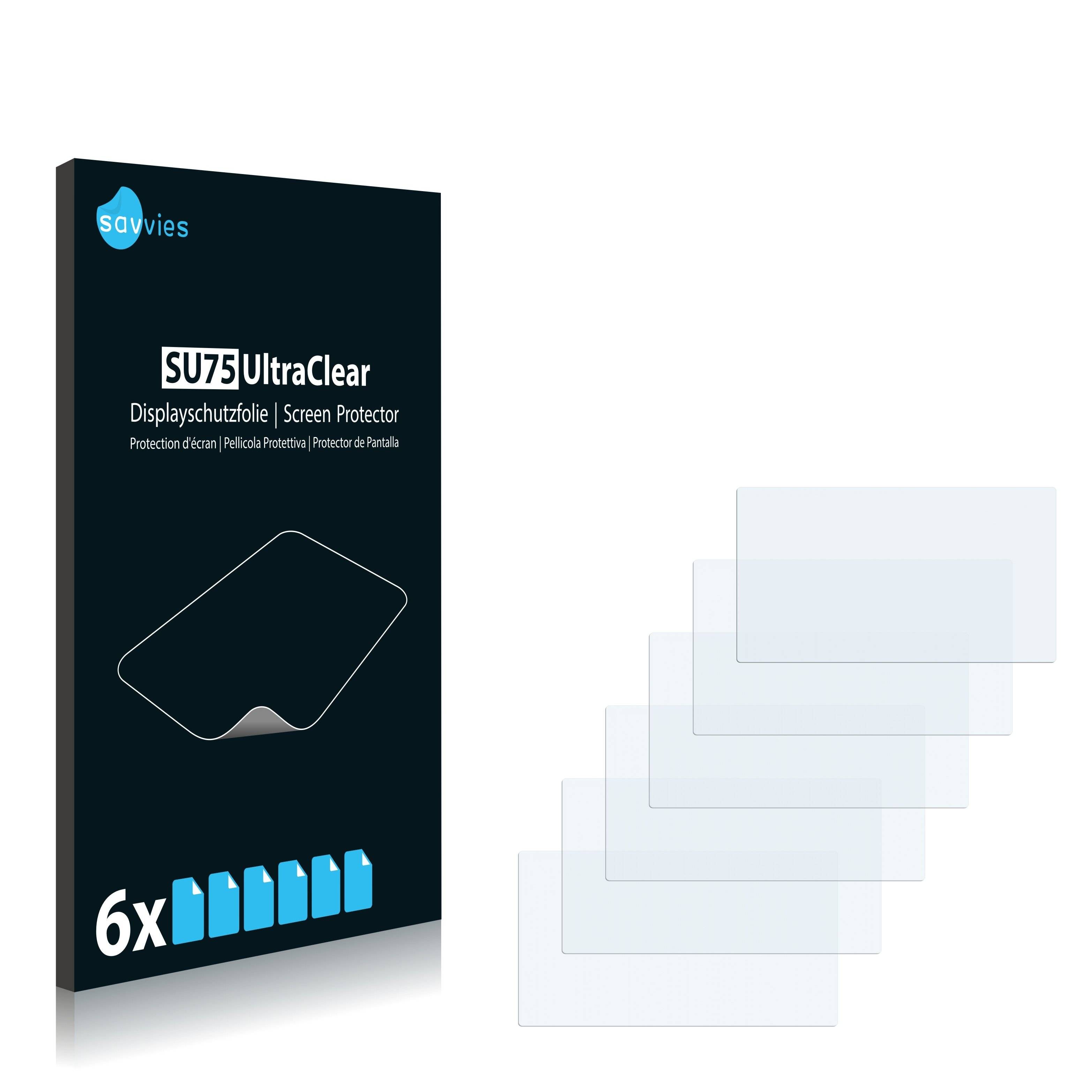 6x Savvies SU75 Displayschutzfolie für Volkswagen Golf Plus 2003-2007 RCD 510