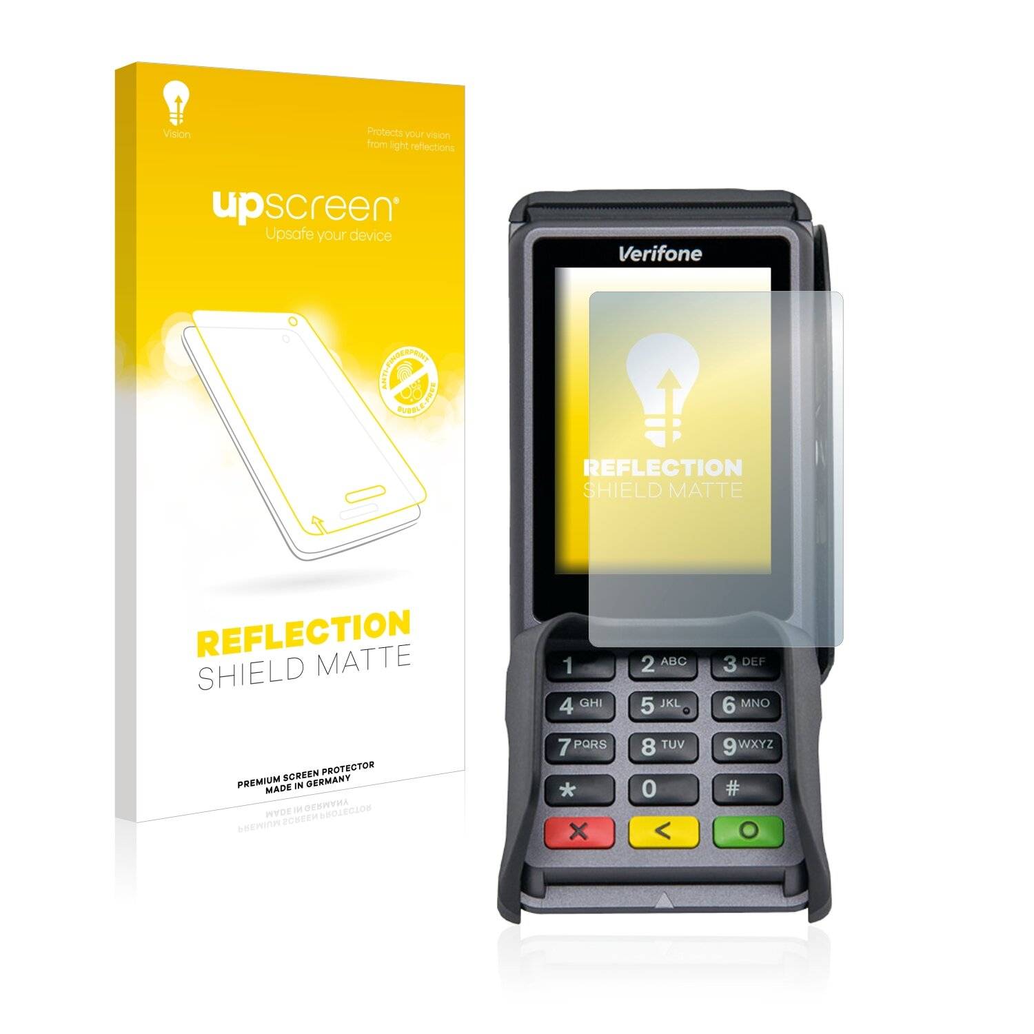 upscreen Reflection Shield Matte Premium Displayschutzfolie für Verifone