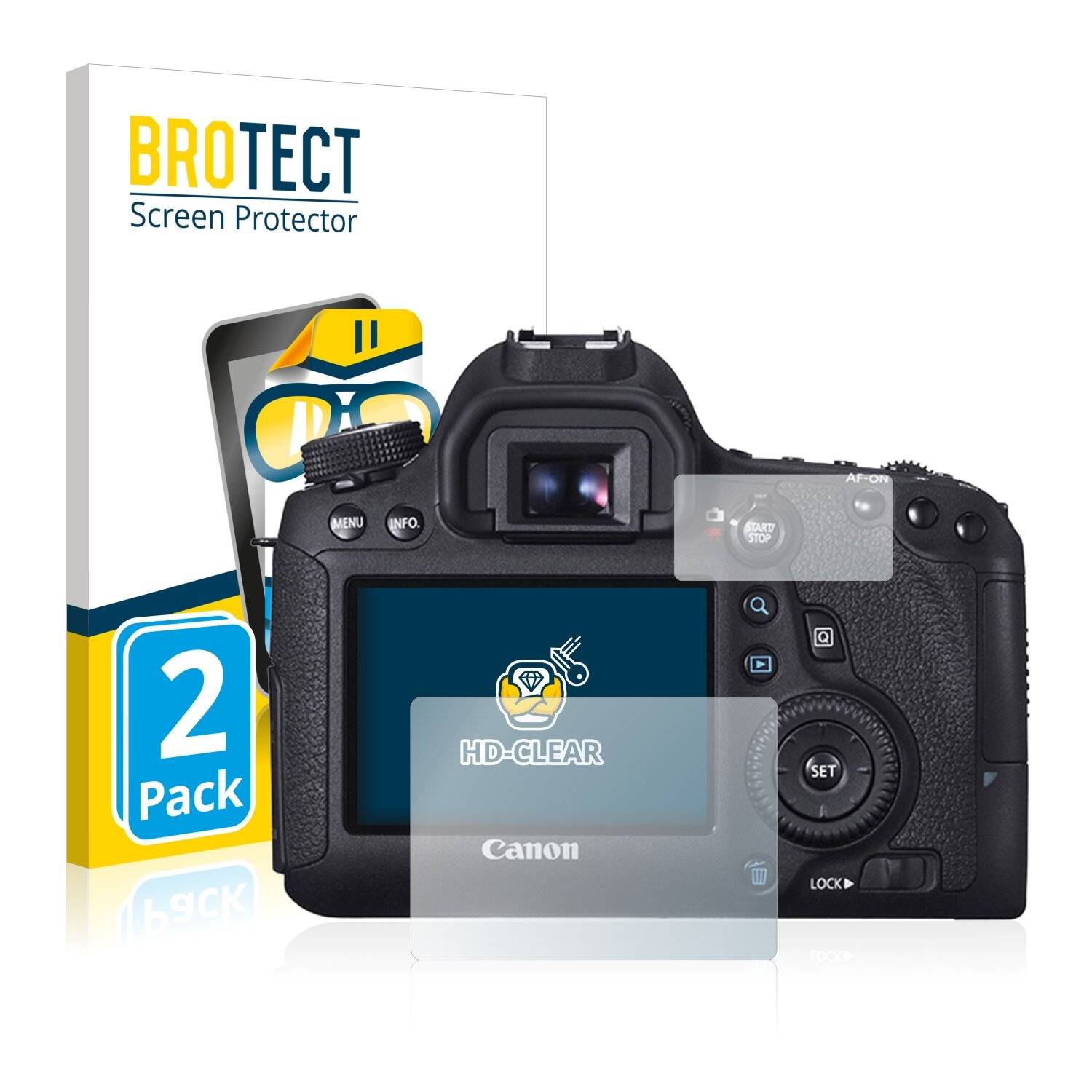 2x BROTECT HD-Clear Displayschutzfolie für Canon EOS