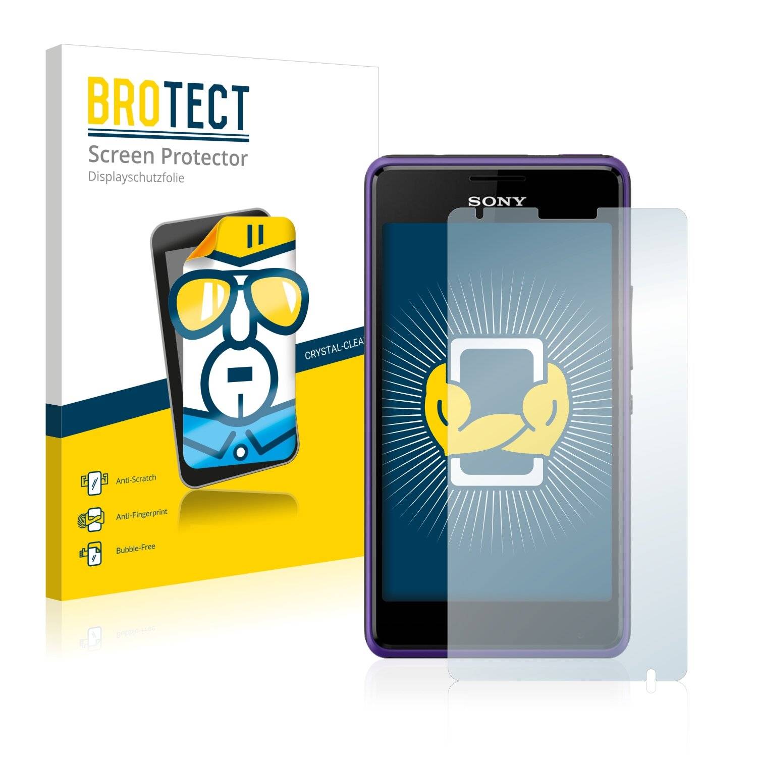 2x BROTECT HD-Clear Displayschutzfolie für Sony Xperia E1 D2004 /