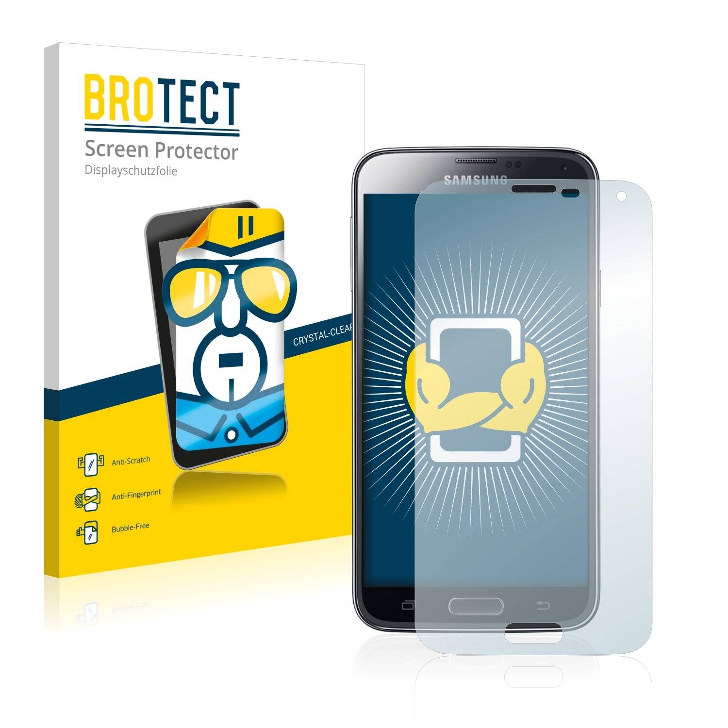 2x BROTECT HD-Clear Displayschutzfolie für Samsung Galaxy S5 Duos LTE