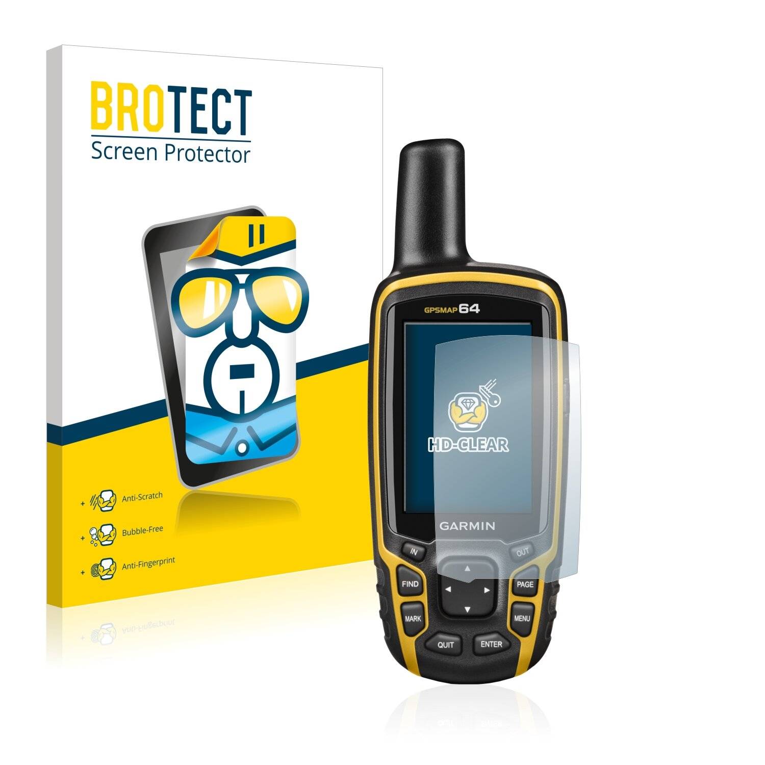 2x BROTECT HD-Clear Displayschutzfolie für Garmin GPSMAP