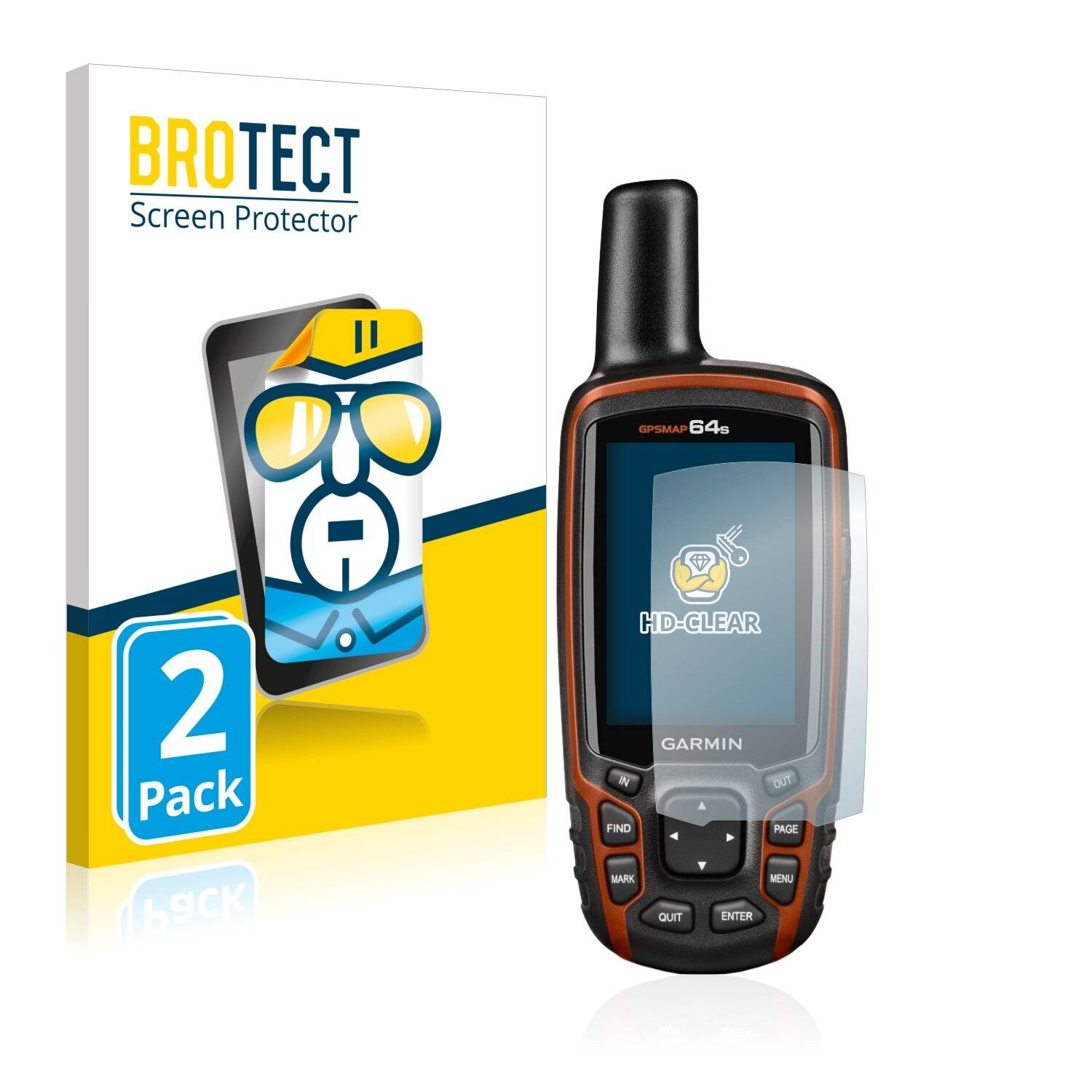2x BROTECT HD-Clear Displayschutzfolie für Garmin GPSMAP