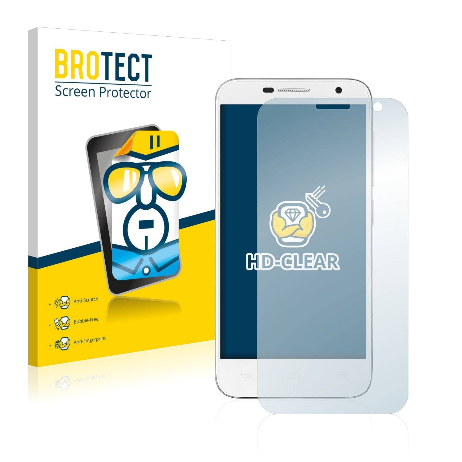 2x BROTECT HD-Clear Displayschutzfolie für Alcatel One Touch Idol 2 Mini